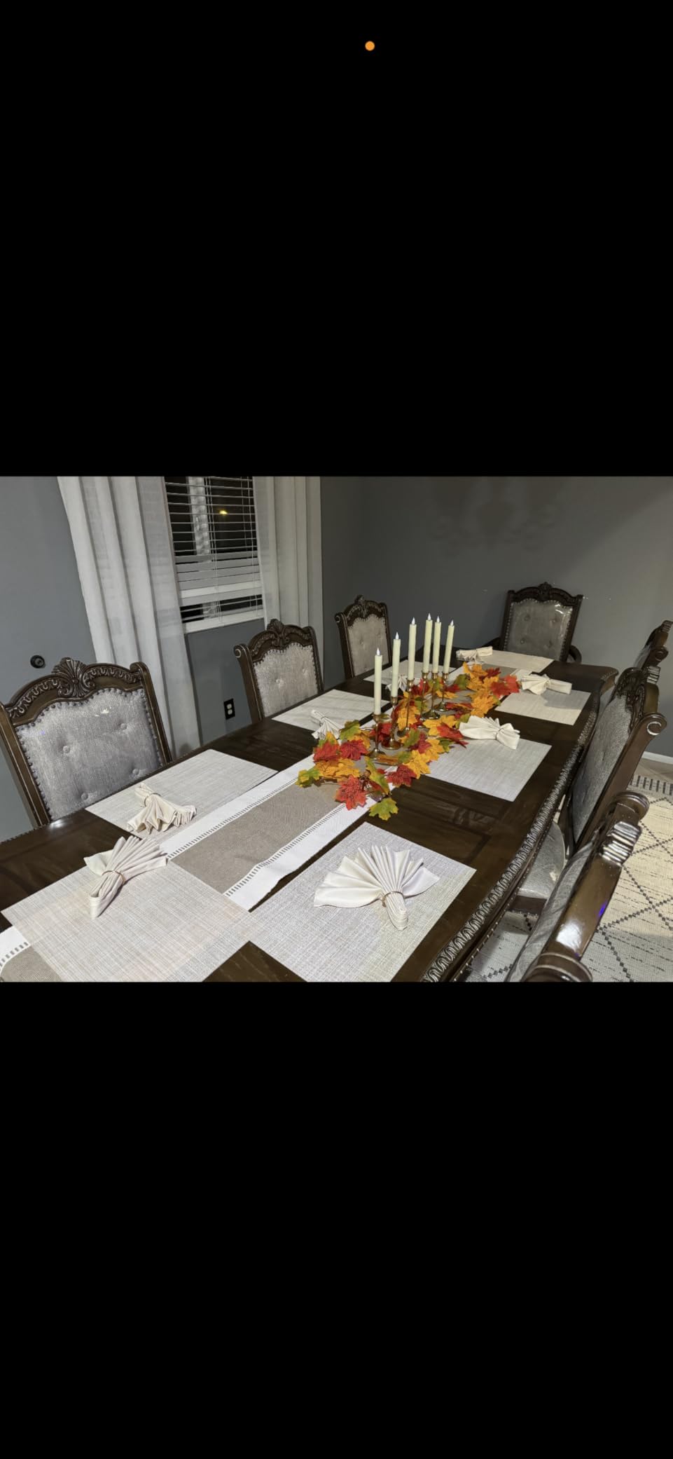 DII Dobby Stripe Table Runner, 13x108, French Blue & Cream Background | Woven Decorative Table Runner customer photo 1