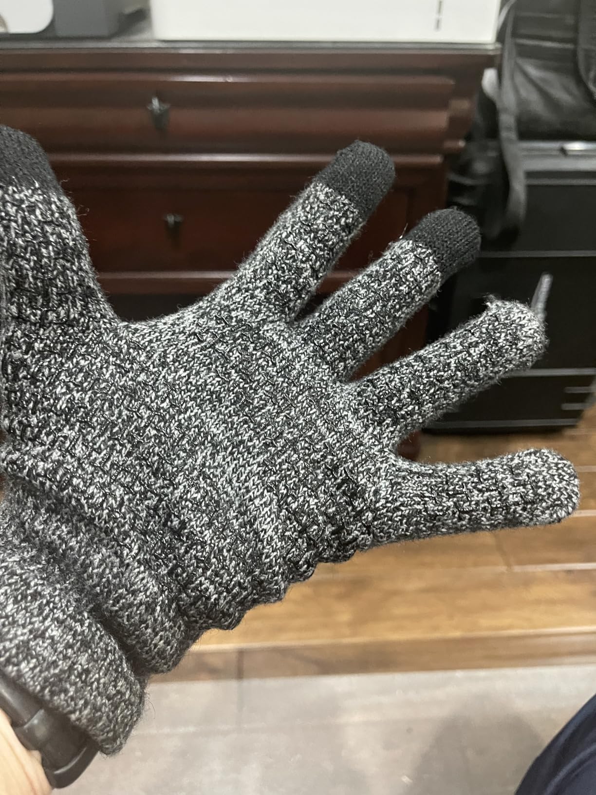TRENDOUX Merino Wool Winter Gloves for Men Women, Cold Weather Warm Touchscreen Unisex, Non-slip, Knit Elastic Cuff customer photo 1