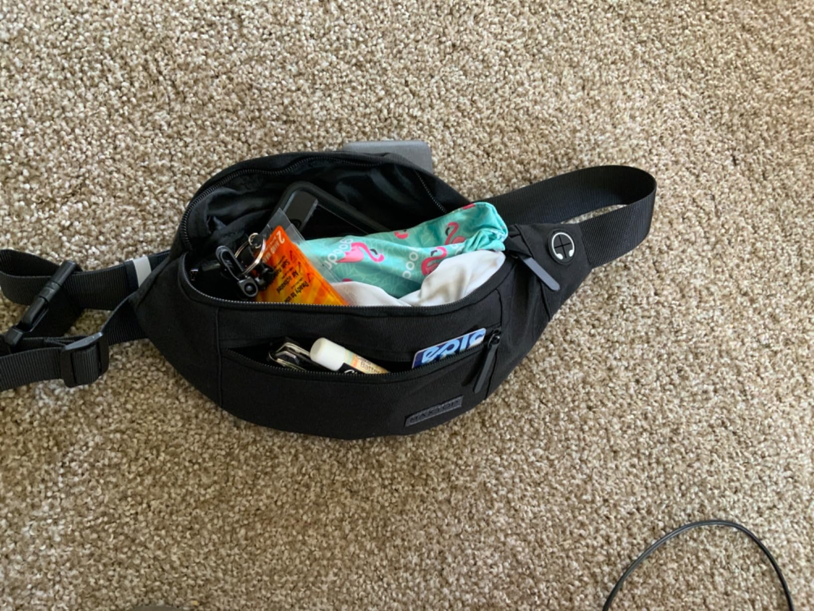 Large Crossbody Fanny Pack for Women Men Shoulder Sling Bag Fit All Phones | 4-Zipper Pockets,Key Chain,Hands-Free,Ideal for Sports Festival Workout Traveling Running Casual customer photo 2