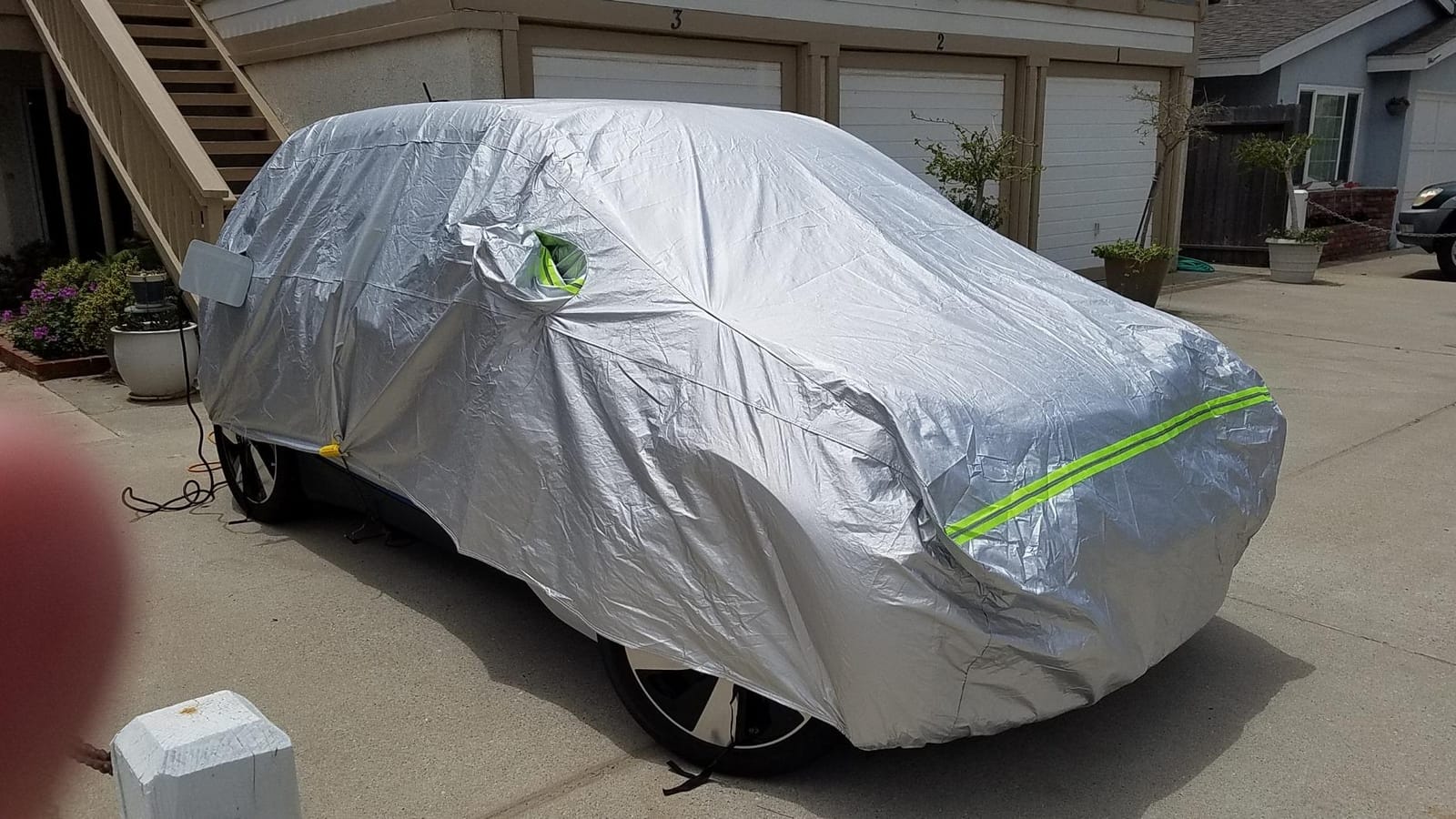 Favoto Car Cover Waterproof All Weather Windproof for SUV 188-198 Inches - UV Protection, Soft Cotton Lining, Driver Door Zipper customer photo 1