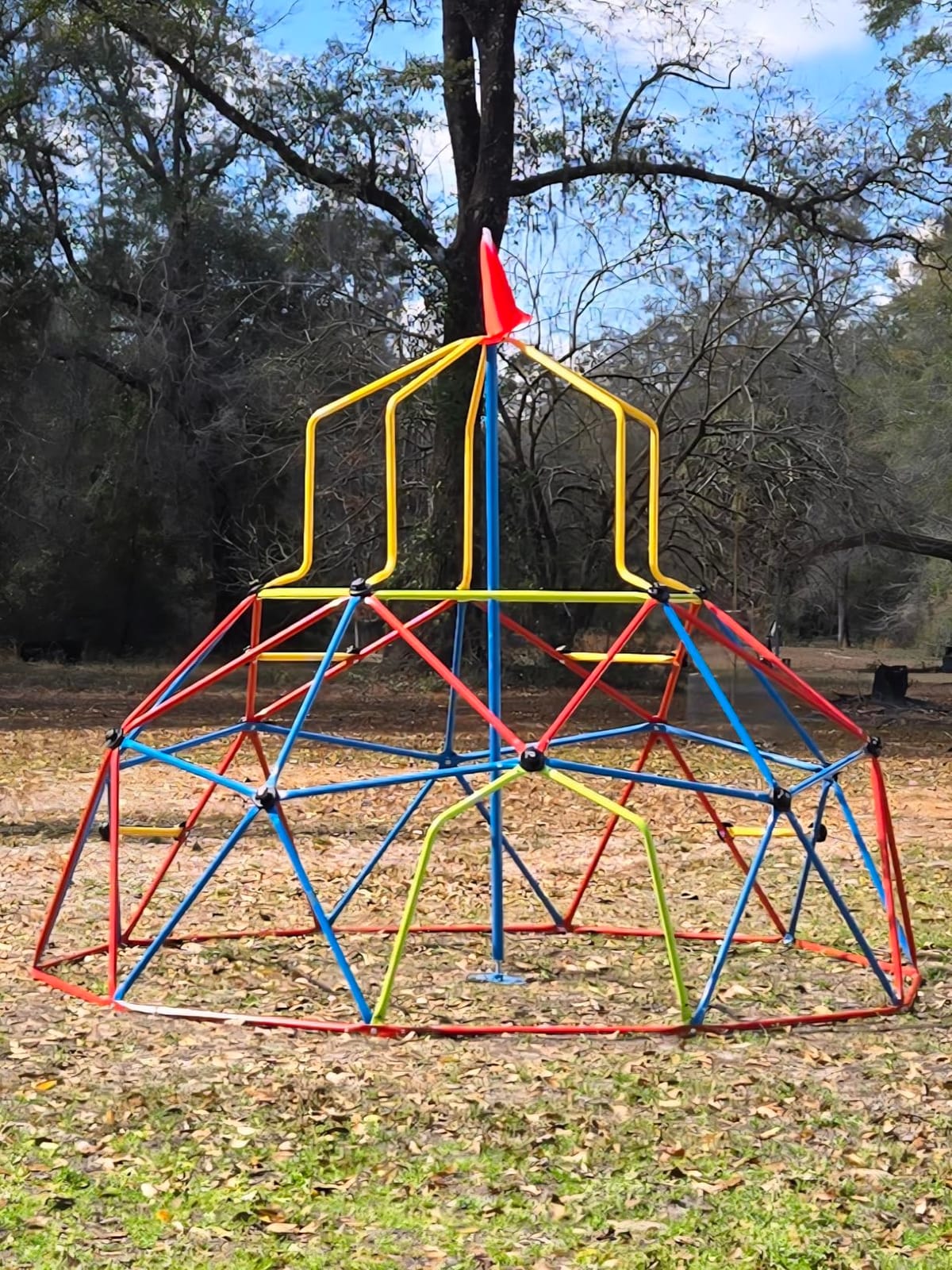 Zupapa 10FT Climbing Dome, Outdoor Jungle Gym for Kids with Climbing Grip - Geometric Dome Climber Outdoor Playset and Easy Assembly Outdoor Play Equipment for Kids (Blue, 10FT) customer photo 2