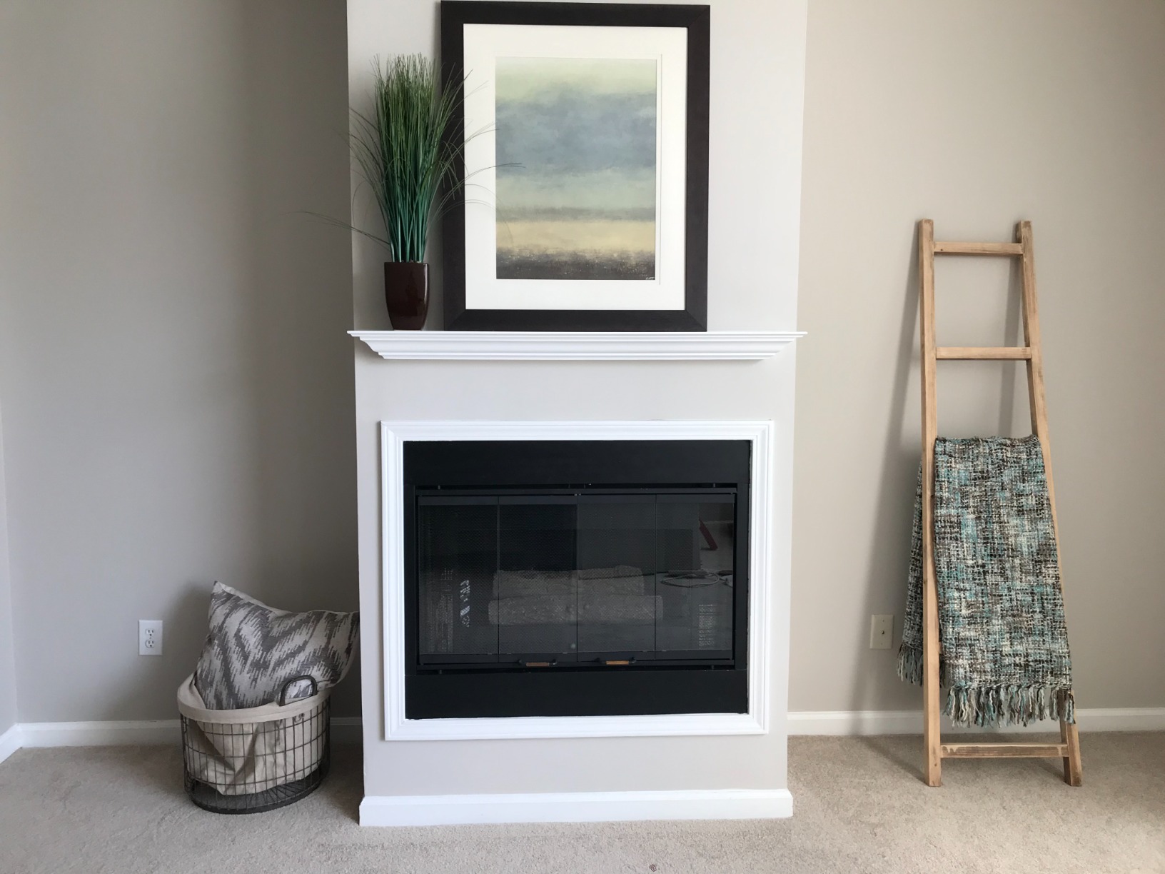 WELLAND 72-Inch Fireplace Mantel Shelf Wall Mounted, White Corona Crown Molding Ledge Floating Shelf, Pinewood customer photo 2