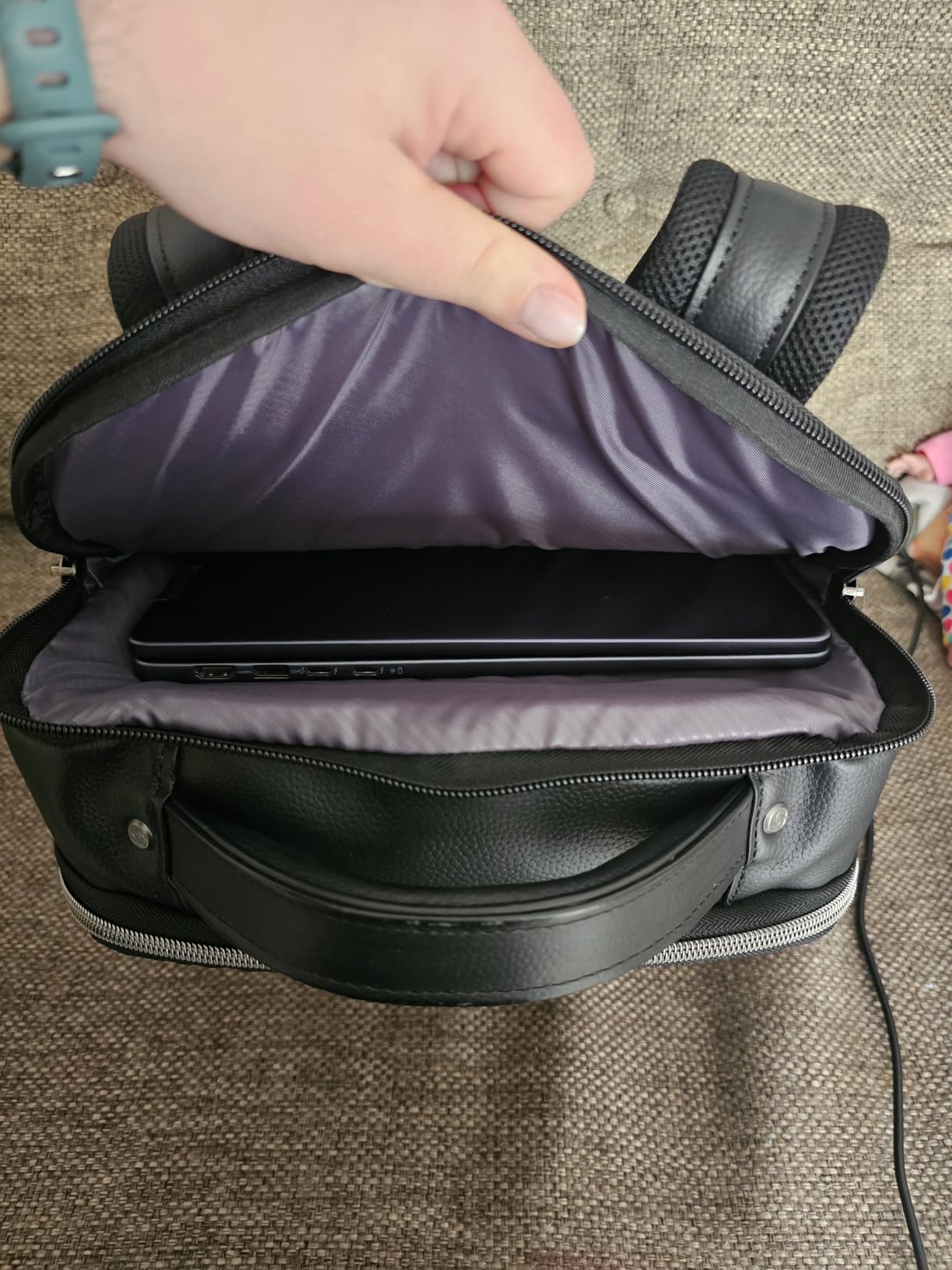 Samsonite Classic Leather Backpack, Cognac, One Size customer photo 1