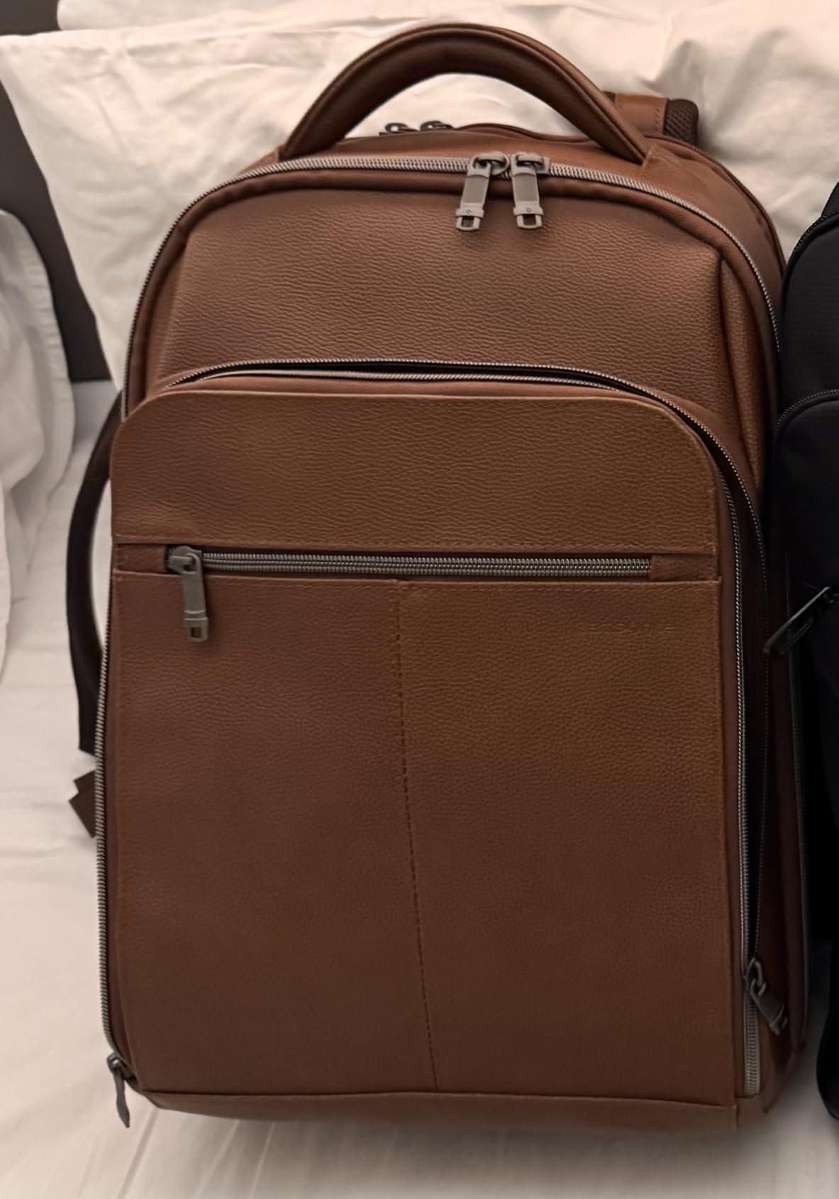 Samsonite Classic Leather Backpack, Cognac, One Size customer photo 2
