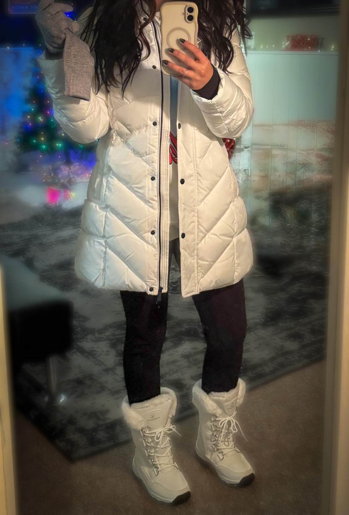 BINACL Women's Winter Warm Thicken Long Outwear Pockets Coat Parka Jacket XS-3XL customer photo 2
