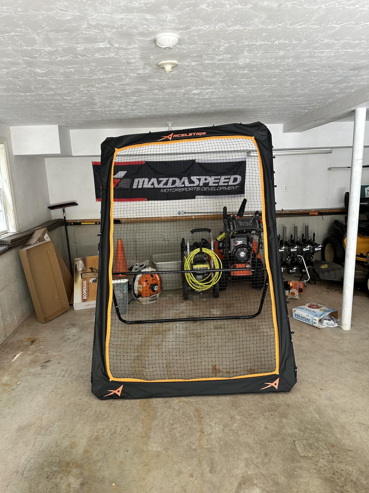ACELETIQS Lacrosse Rebounder for Backyard 5x7 Feet Baseball Rebounder Volleyball Rebounder - Lacrosse Ball Pitchback, Throwback, Bounce Back Training Wall [Carry Bag Included] customer photo 1