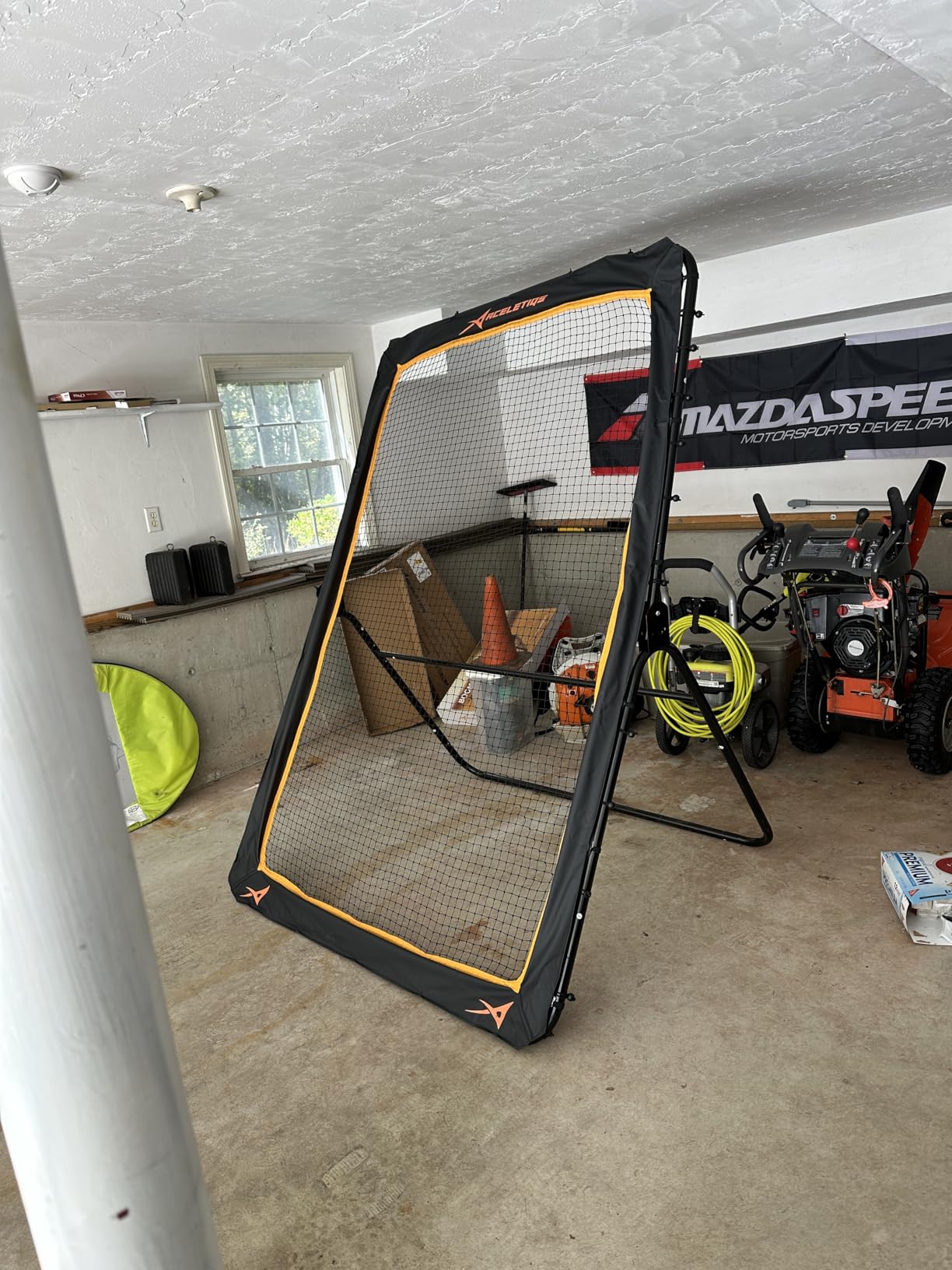 ACELETIQS Lacrosse Rebounder for Backyard 5x7 Feet Baseball Rebounder Volleyball Rebounder - Lacrosse Ball Pitchback, Throwback, Bounce Back Training Wall [Carry Bag Included] customer photo 2