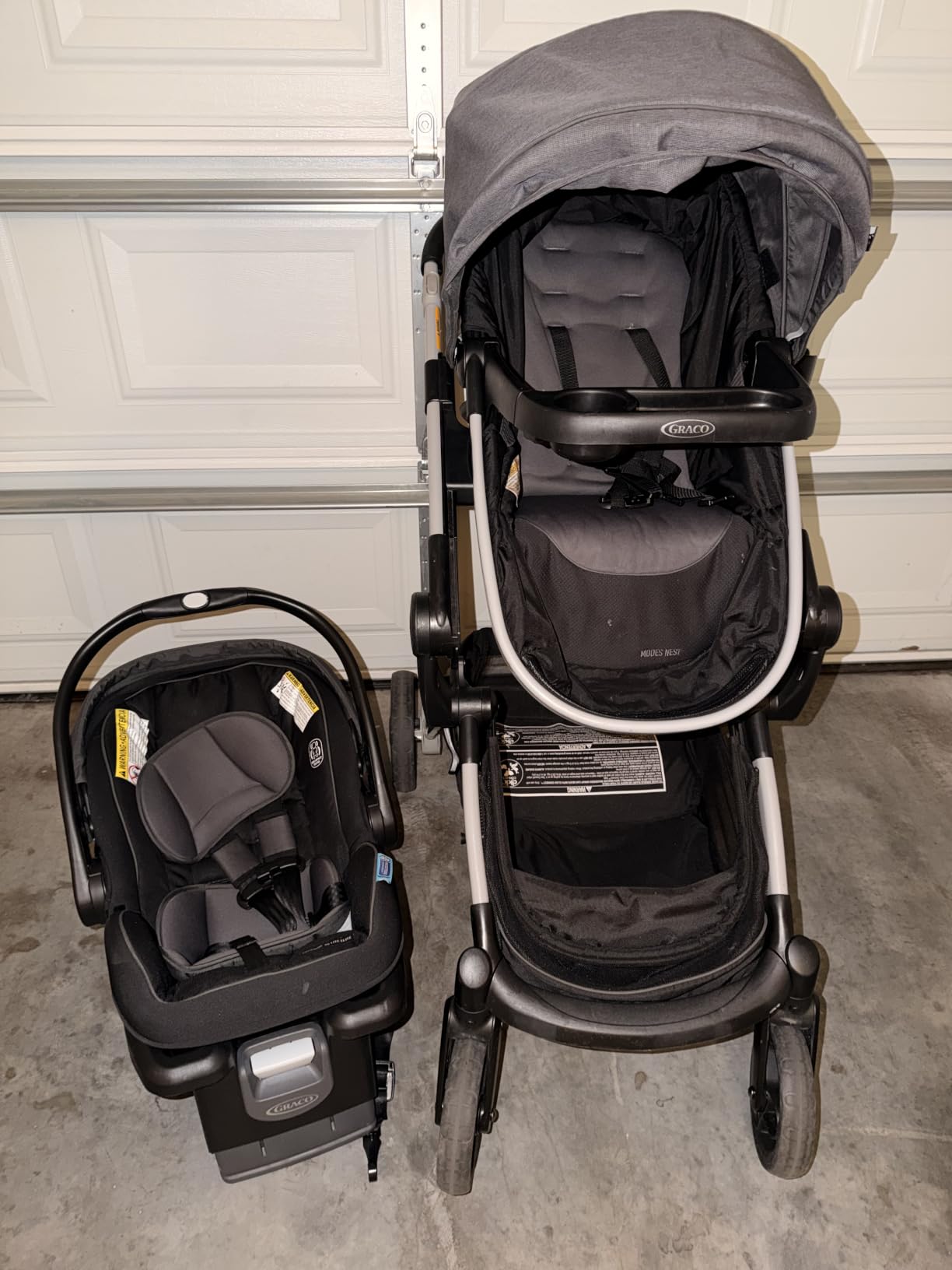 Graco Modes Nest Travel System, 3-in-1 Modular Carseat Stroller Combo, Includes the SnugRide DLX Infant Car Seat and Baby Stroller, Adjustable Slide2Me Car Seat Carrier to Toddler Stroller, Sullivan customer photo 2