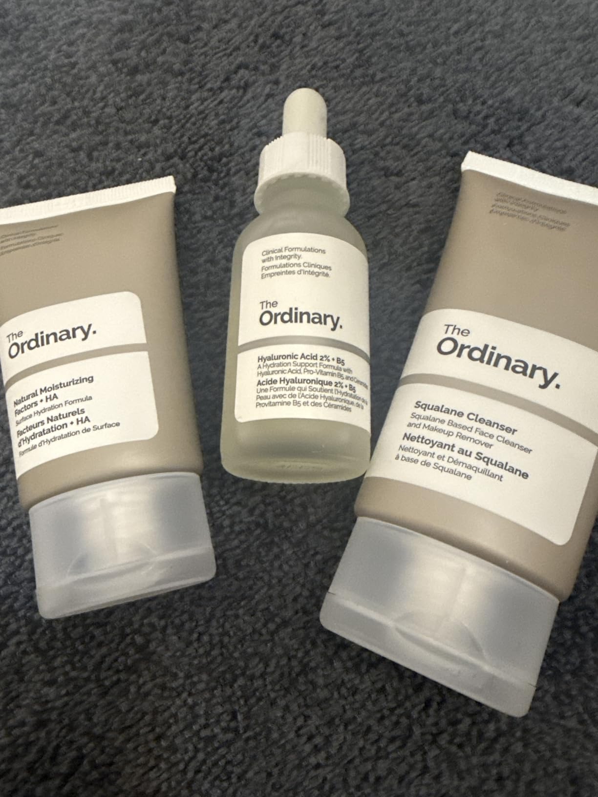 The Ordinary The Daily Set, Daily Skincare Routine with Squalane Cleanser, Hyaluronic Acid 2% + B5, and Natural Moisturizing Factors + HA | Skin Care Set customer photo 1