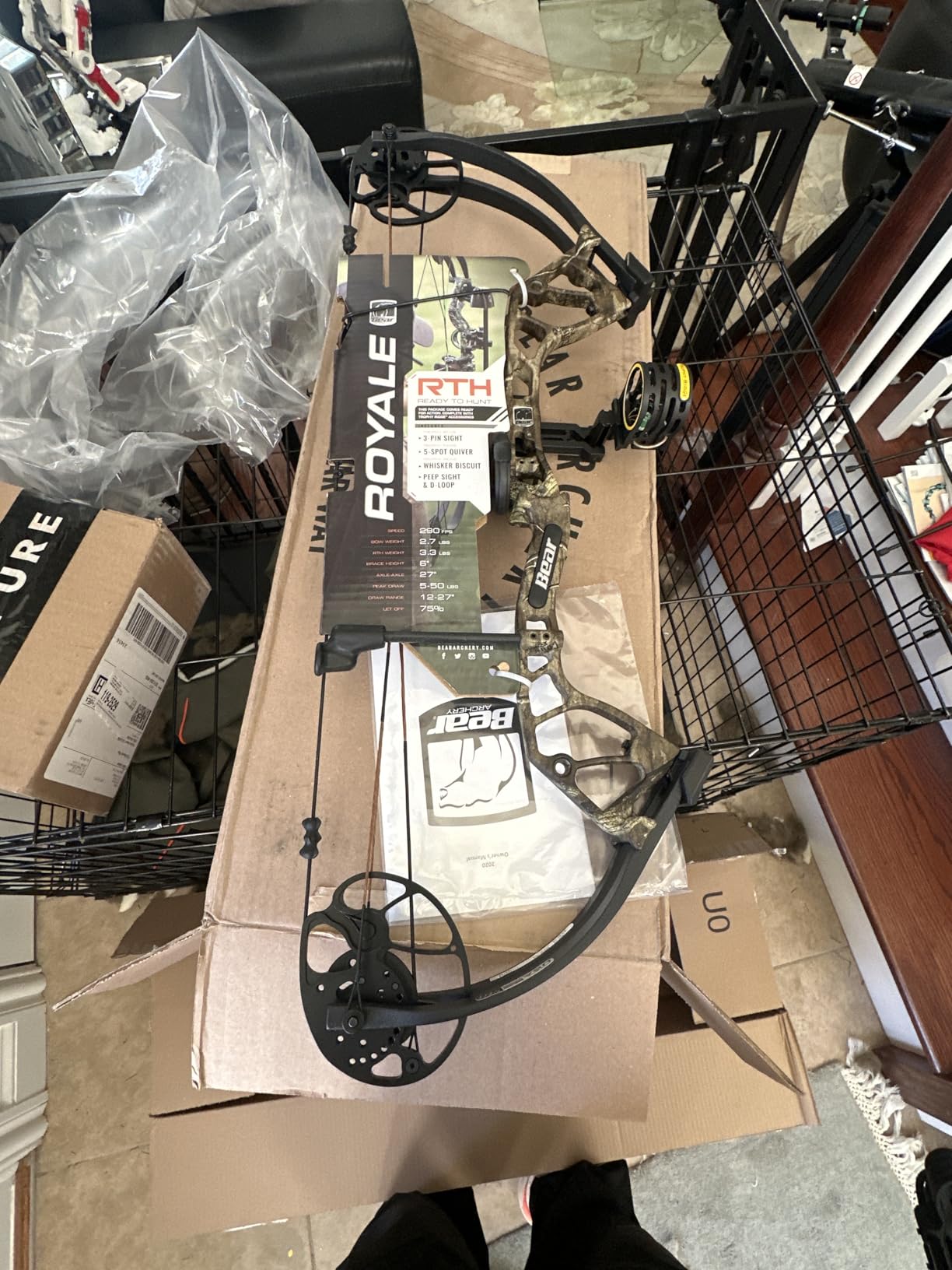 Bear Archery Royale Ready to Hunt Compound Bow Archery Set with Archery Accessories for Adults and Youths, 12