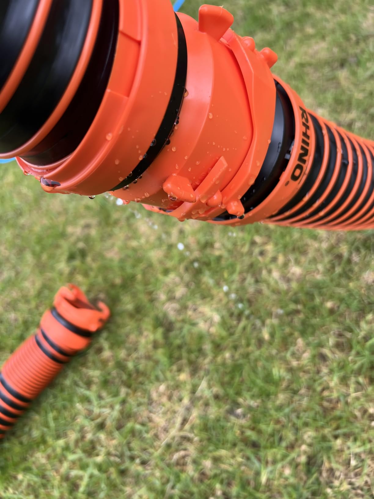 Camco RhinoEXTREME 20 Ft RV Sewer Hose Kit, Pre-Assembled, Swivel Fittings | 24 Mil TPE with Reinforced Polymer Core, Transparent Elbow & 4-in-1 Adapter, 4 Storage Caps, Compresses to 57 Inch customer photo 2