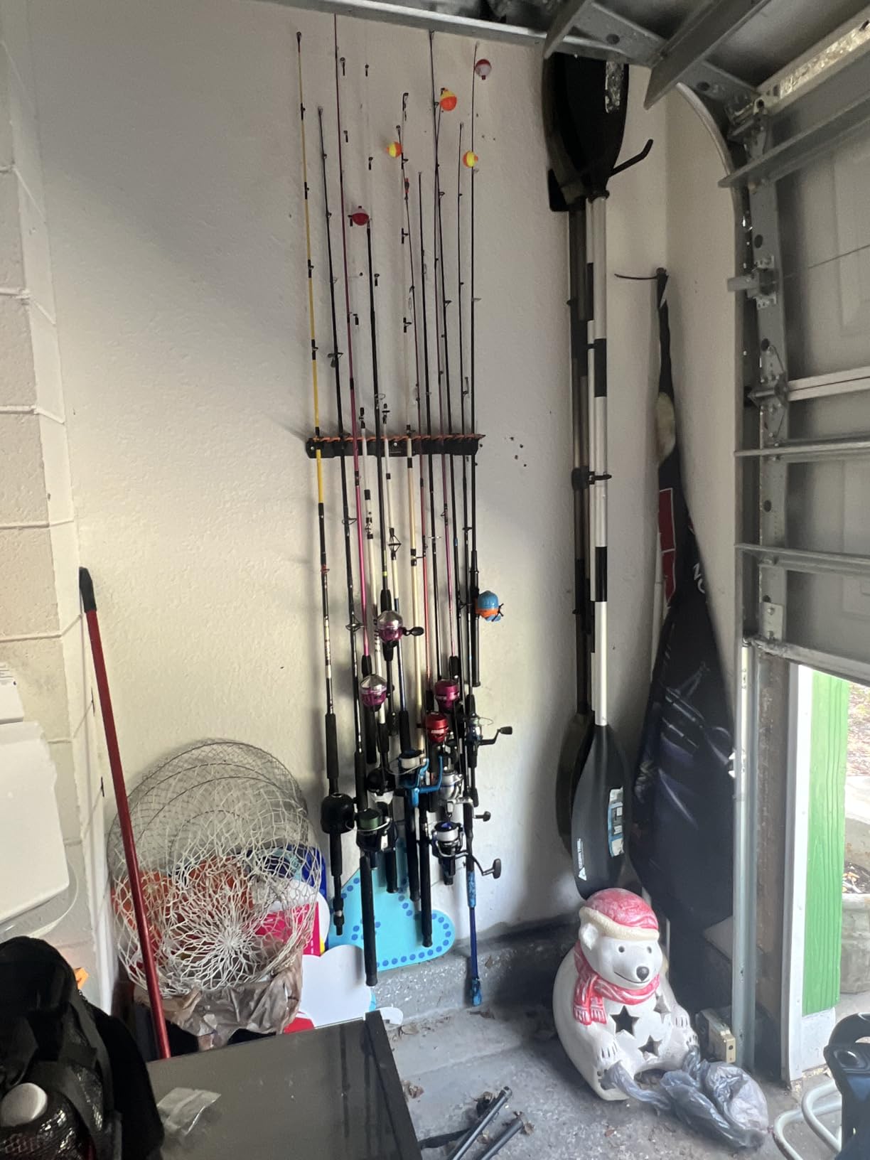 KastKing V15 Vertical Fishing Rod Holder, Wall Mounted Fishing Rod Rack, Store 15 Rods or Fishing Rod Combos in less than 18