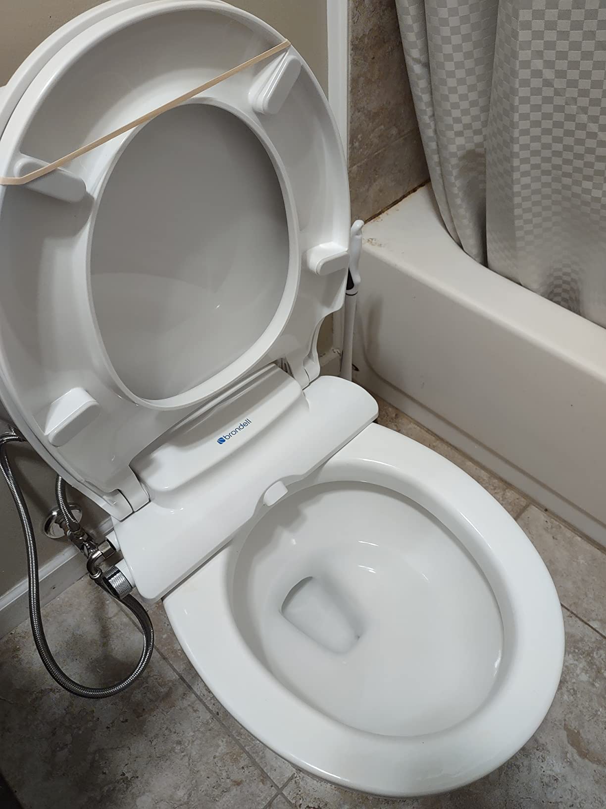 Brondell Bidet Toilet Seat Non-Electric Swash Ecoseat, Fits Elongated Toilets, White - Dual Nozzle System, Ambient Water Temperature - Bidet with Easy Installation customer photo 2