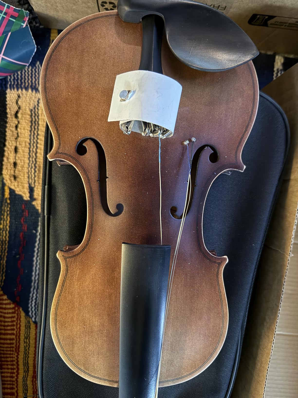 Eastar 4/4 Full Size Violin Set Matte Fiddle for Beginners Adults with Hard Case, Rosin, Shoulder Rest, Bow, Tuner and Extra Strings (Imprinted Finger Guide on Fingerboard), EVA-3 customer photo 2