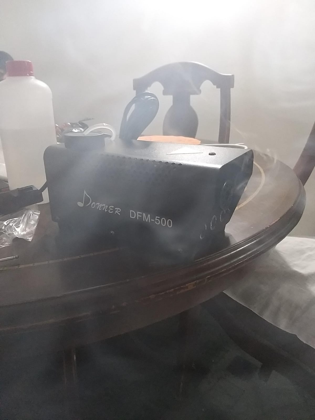 Donner Fog Machine with 13 Colors, 500W 2000CFM Party Smoke Machine with RGB LED Light, Indicate Light with 2 Wireless Remote Controls, Manual Spray Fog, for Halloween Festival Wedding Indoor Use customer photo 1