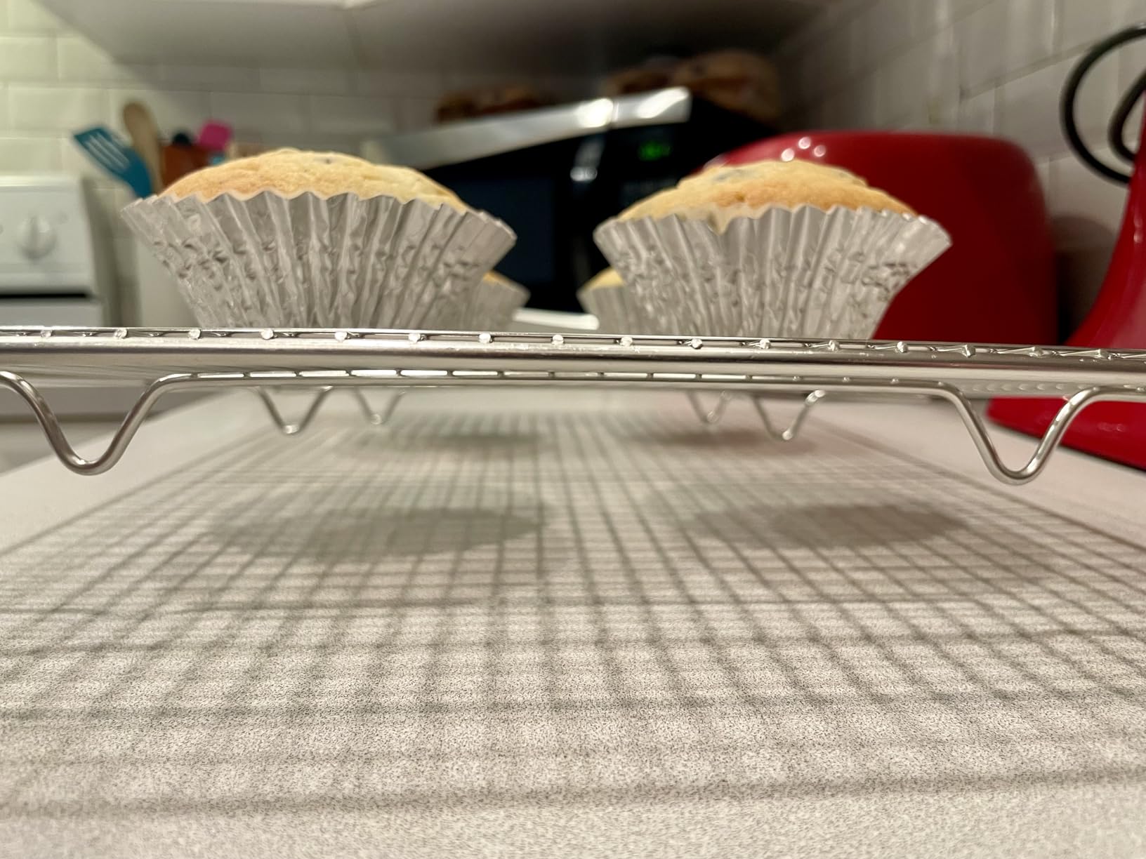 Ultra Cuisine Cooling and Baking Rack Set - Cooling Racks -11.5'' x16.5'' | 100% Stainless Steel, Oven-Safe, Dishwasher-Safe, Heavy Duty Tight-Wire, Set of 2, Half Sheet Pan Cooling Racks, Easy Clean customer photo 2