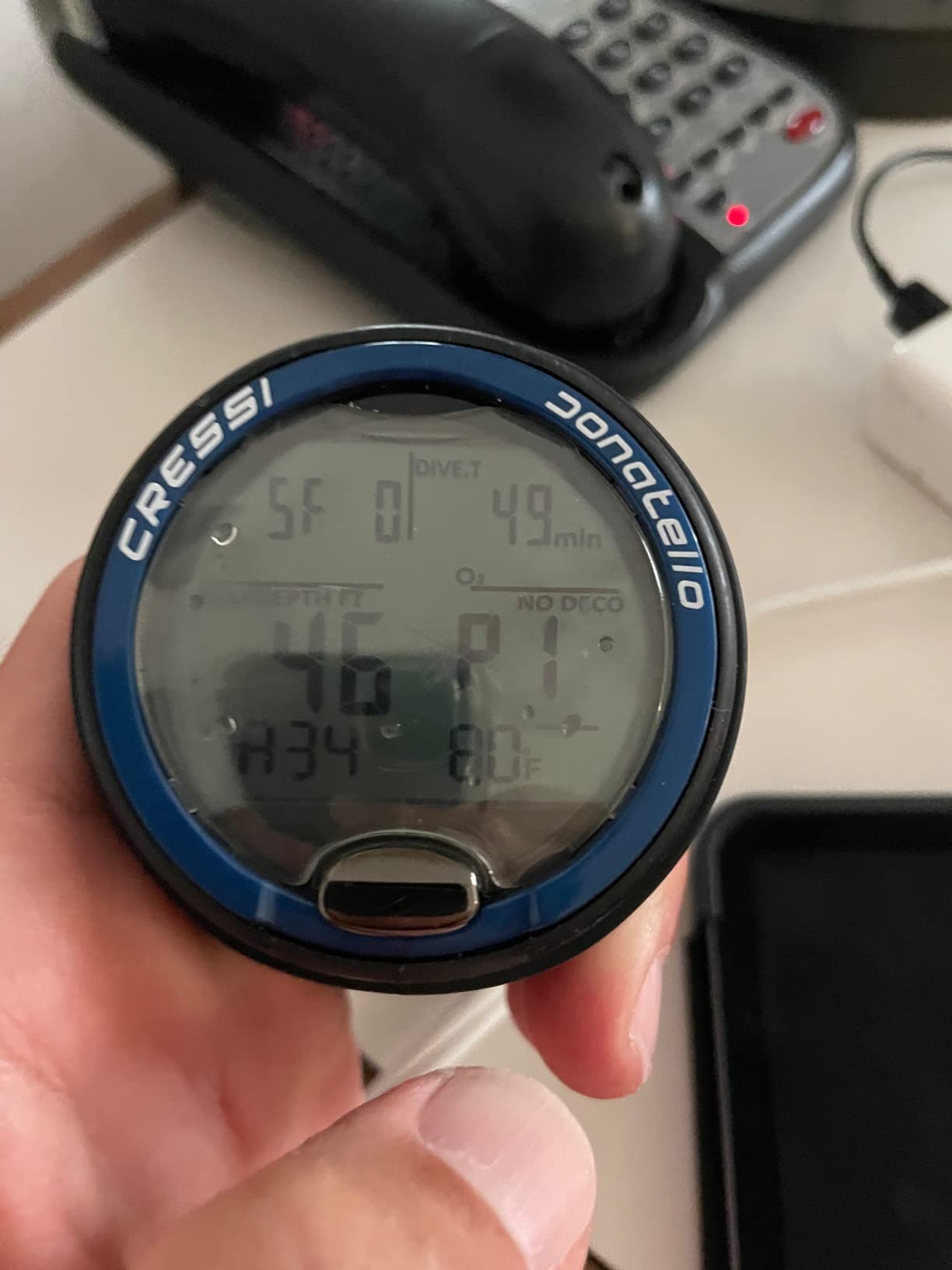 Cressi Donatello Dive Watch, Dive Computer, Single Button, Black/Blue customer photo 2