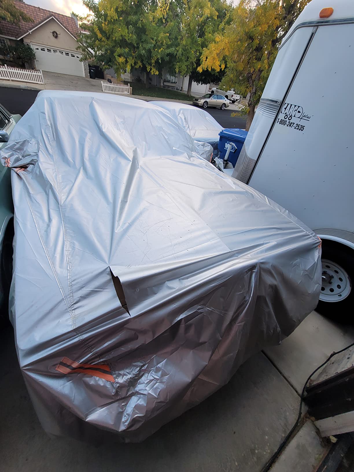 Kayme Car Cover Waterproof All Weather Fit Sedan (194 to 208 Inch) H4 | UV-shield protection, wind-dust barrier, breathable fabric, anti-theft lock customer photo 1