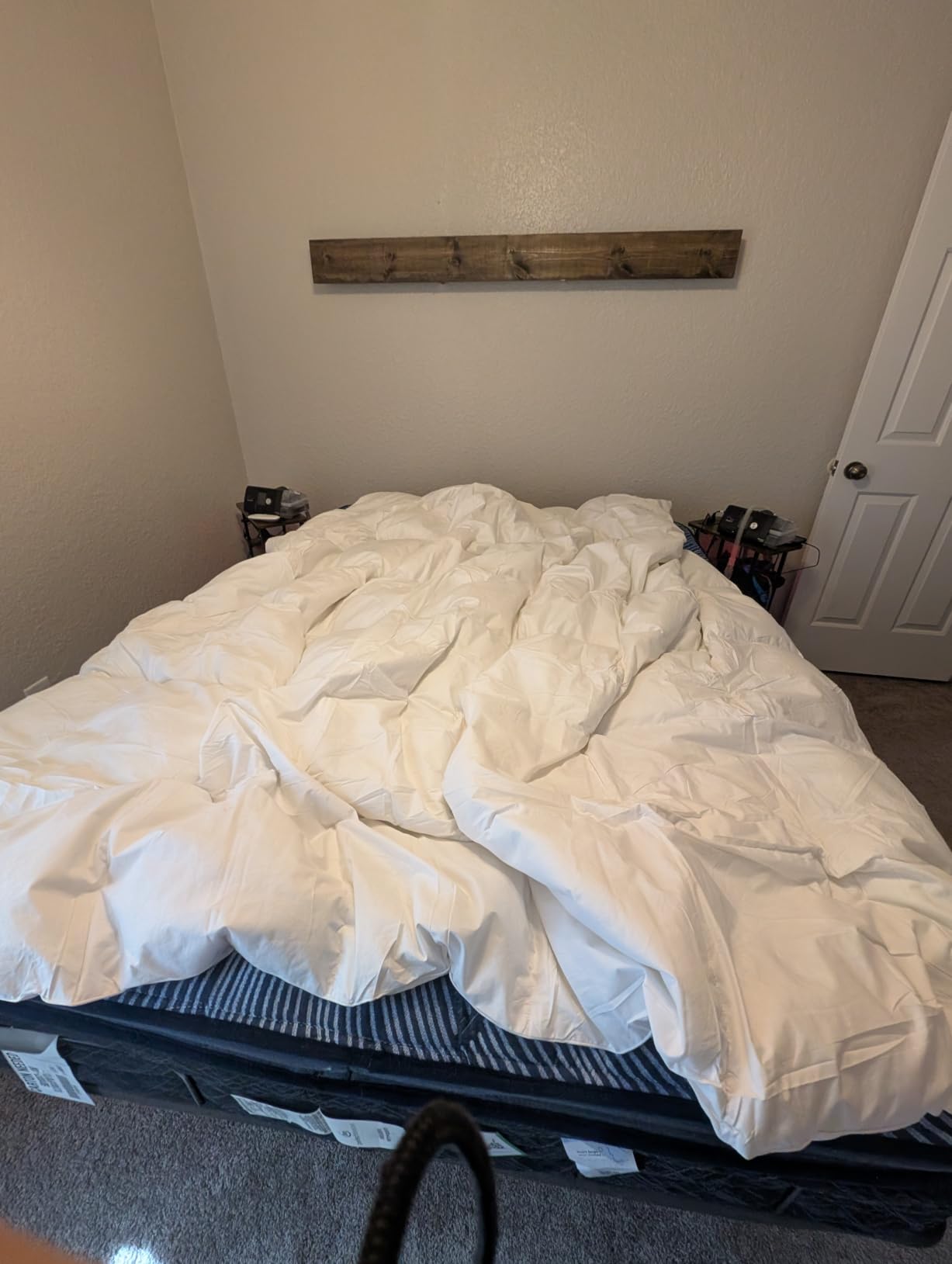 Serta Goose Feather Down Fiber Comforter King Size - 100% Cotton Cover Duvet Insert - Hotel Luxury Hypoallergenic Bedding Comforter All Season Medium Warmth 106 x 90 Inch White customer photo 2