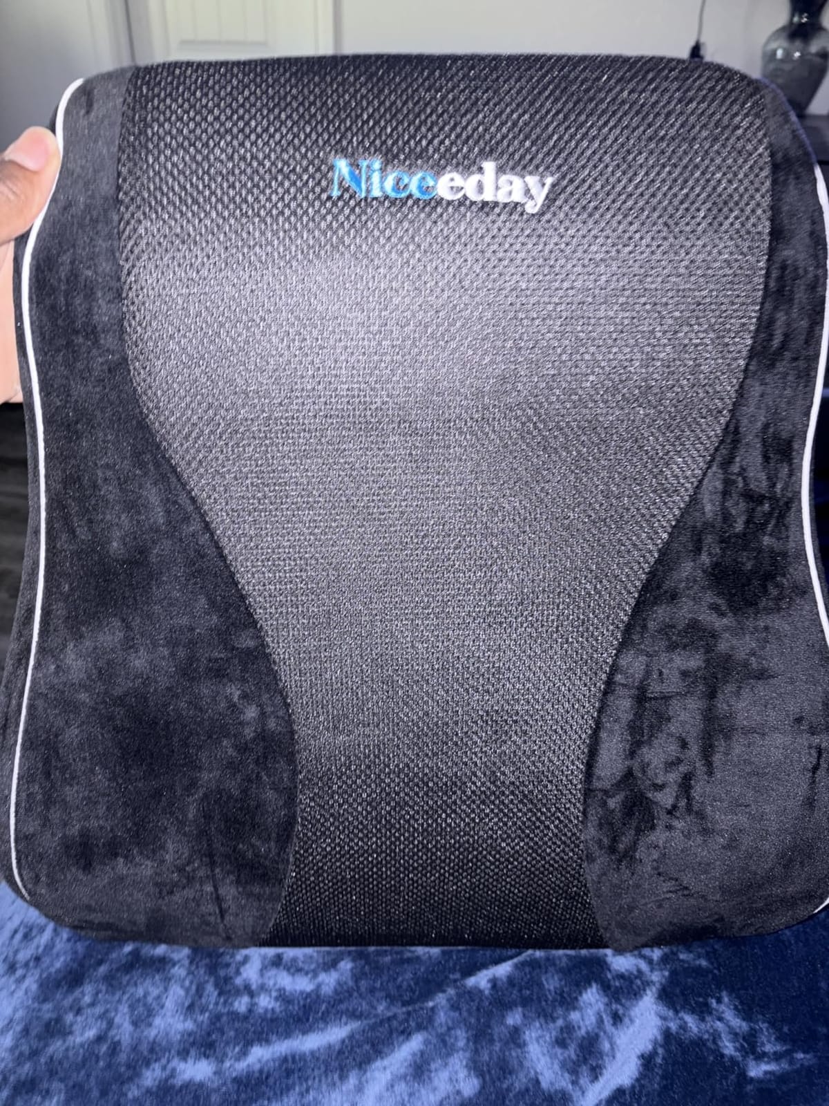 Niceeday Lumbar Support Pillow for Office Chair Car Back Support Pillow, Memory Foam Gaming Chair Desk Chair Back Cushion for Lower Back Pain Relief, Ergonomic Back Rest, Office Home Essentials customer photo 1