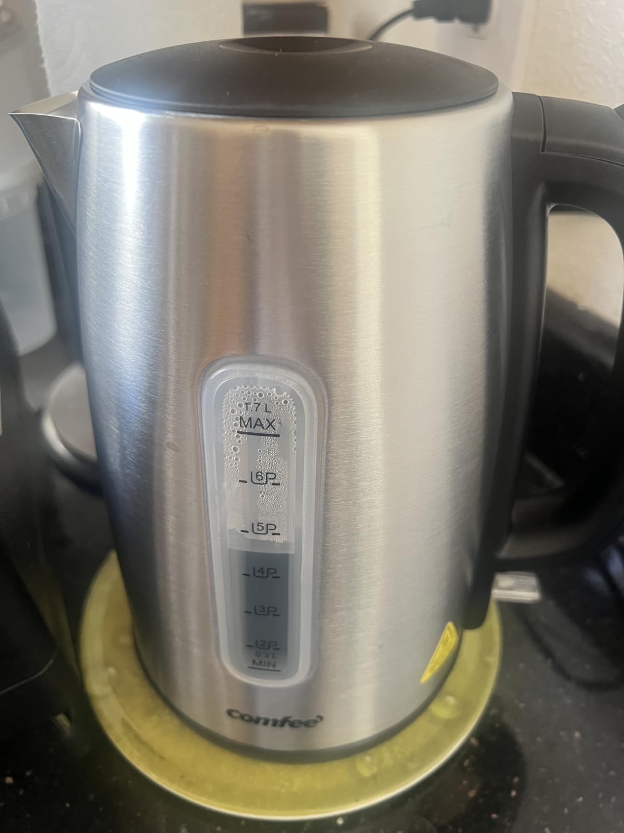 COMFEE' Stainless Steel Electric Kettle, 1.7 Liter Tea Kettle Electric & Hot Water Kettle, 1500W Fast Boil with LED Light, Auto Shut-Off and Boil-Dry Protection customer photo 2