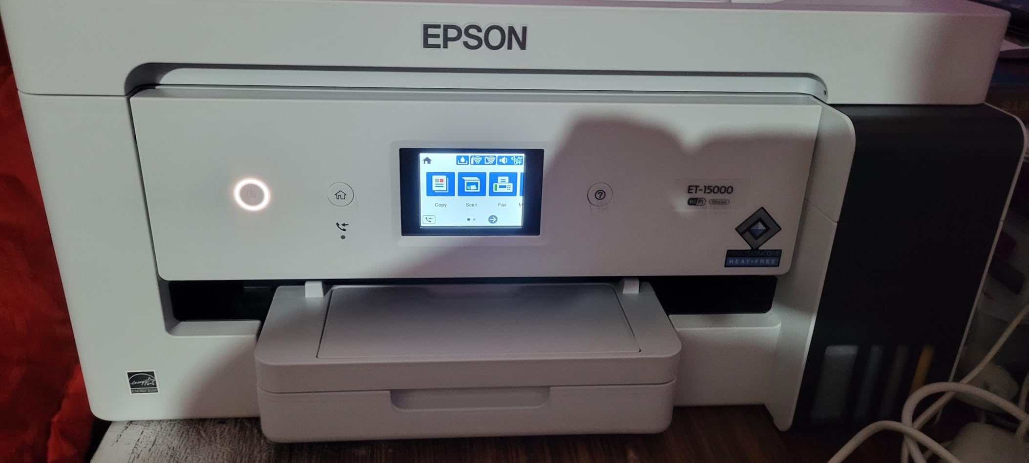 Epson EcoTank ET-15000 Wireless Color All-in-One Supertank Printer with Scanner, Copier, Fax, Ethernet and Printing up to 13 x 19 Inches, White customer photo 1