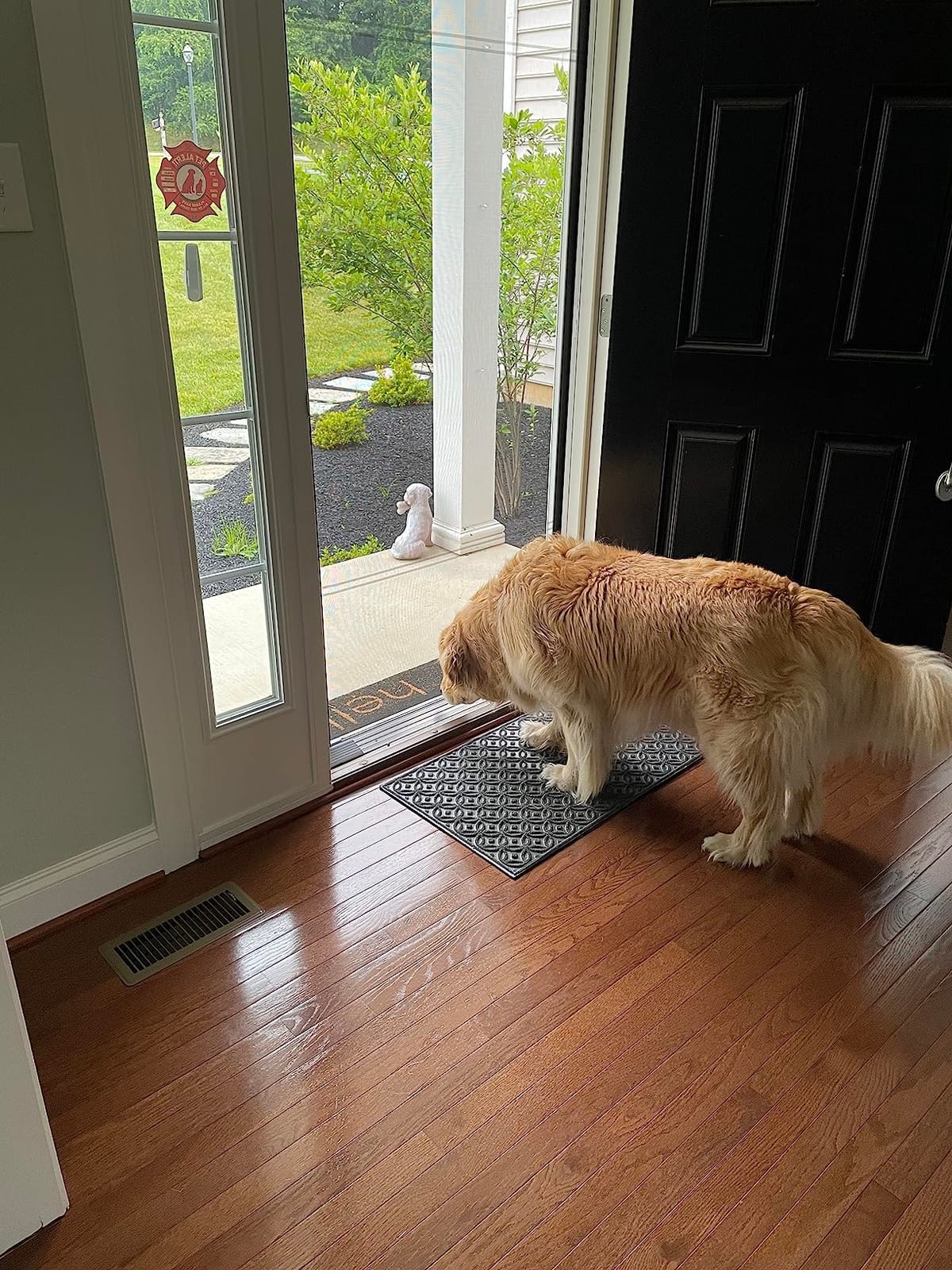 Genius Cool Retractable Screen Doors for Single Door, Standard Width Height | Width (32 in to 36 in) x Height 80 in, Brown, Roll Away Retractable Screen Doors for Front Door and More, Easy Install customer photo 2