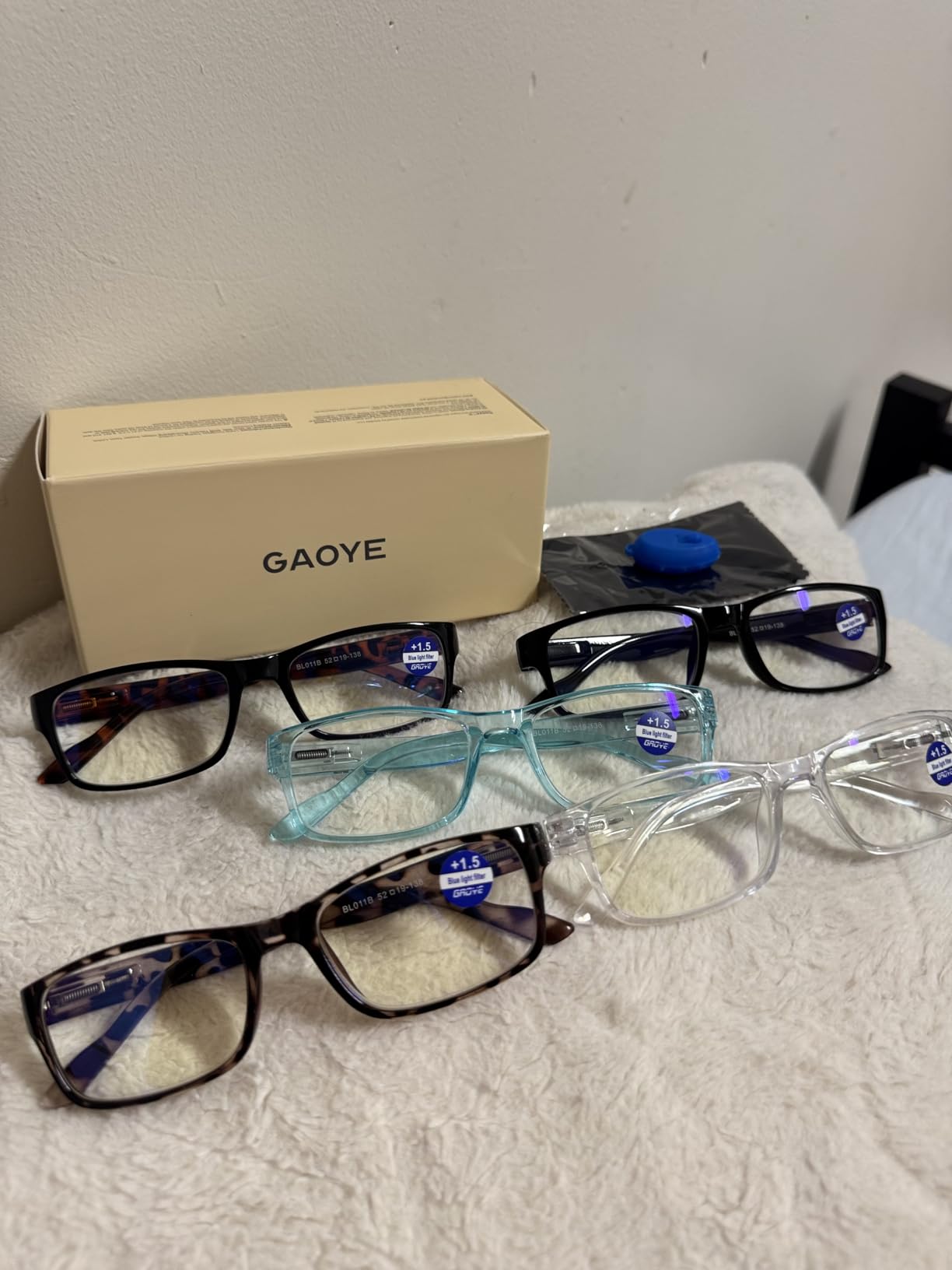 Gaoye 1.5 Professional Reading Glasses for All Day - Computer Readers with Blue Light Protection - Value Pack customer photo 2