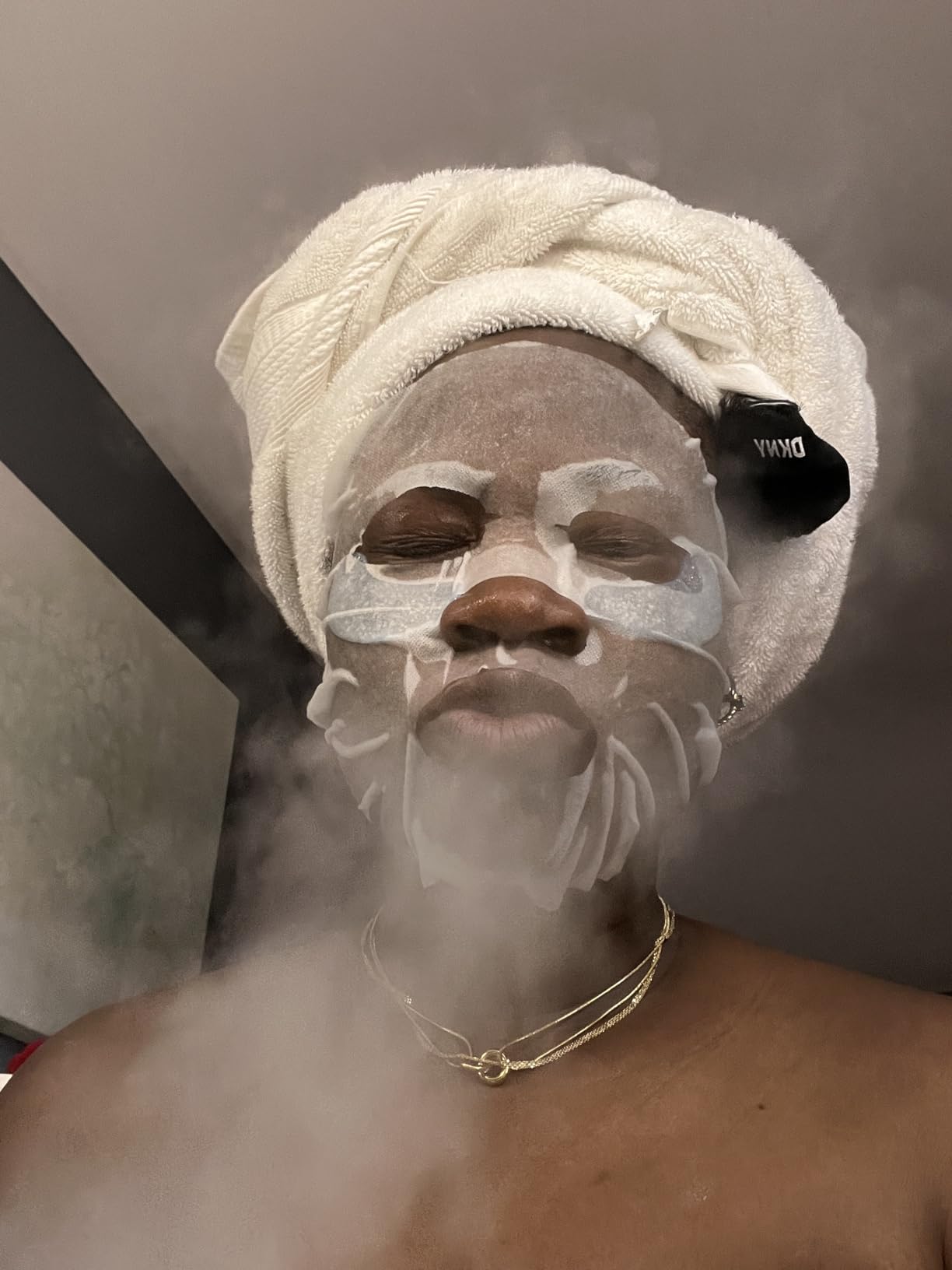 EZBASICS Facial Steamer, Nano Ionic Warm Mist for Facial Deep Cleaning Blue customer photo 2