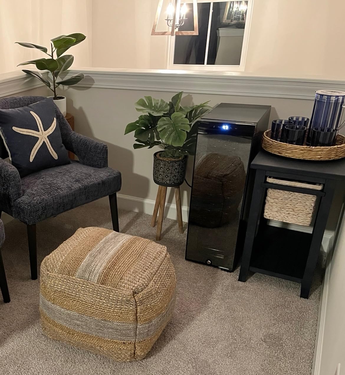 Ivation 12 Bottle Compressor Wine Cooler, Freestanding Fridge w/Lock, Black | Small, quiet wine refrigerator and cellar with a UV glass door, LED lighting, and 41-64F digital temperature control. customer photo 2