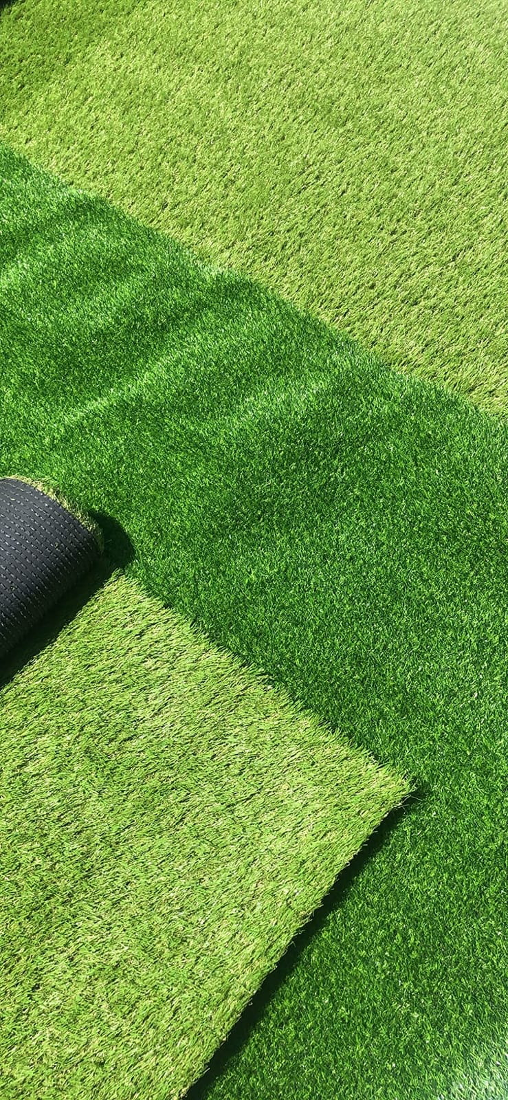 Artificial Grass Turf 12FTX20FT, 1.38inch 4 Tone Realistic Synthetic Thick Fake Faux Grass Rug Astroturf Carpet Landscape for Dogs Indoor Outdoor Garden Lawn Mat, with Drainage Holes customer photo 1