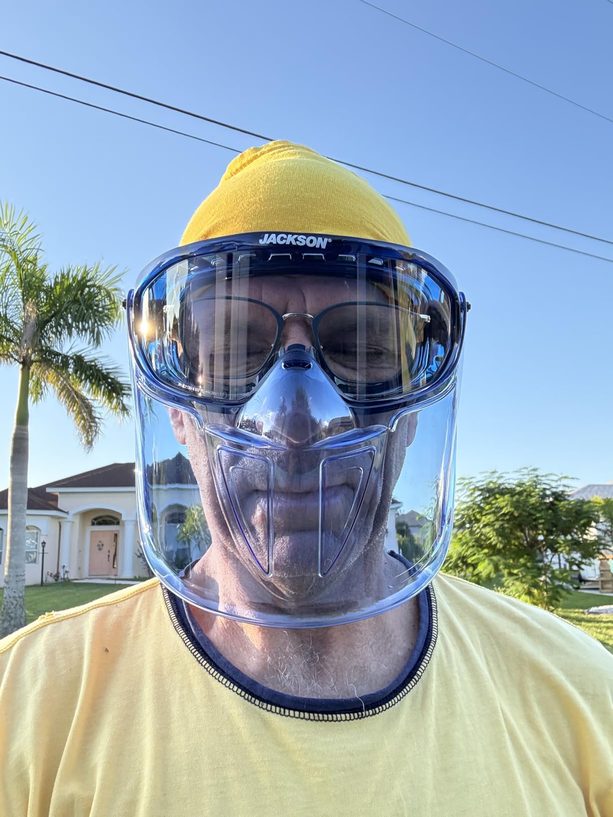 Jackson Safety GPL500 Clear Safety Goggles with Face Shield - ANSI Z87.1 | Anti-Fog Goggles with Detachable Flip-Up Face Shield, Fits Over Glasses customer photo 1