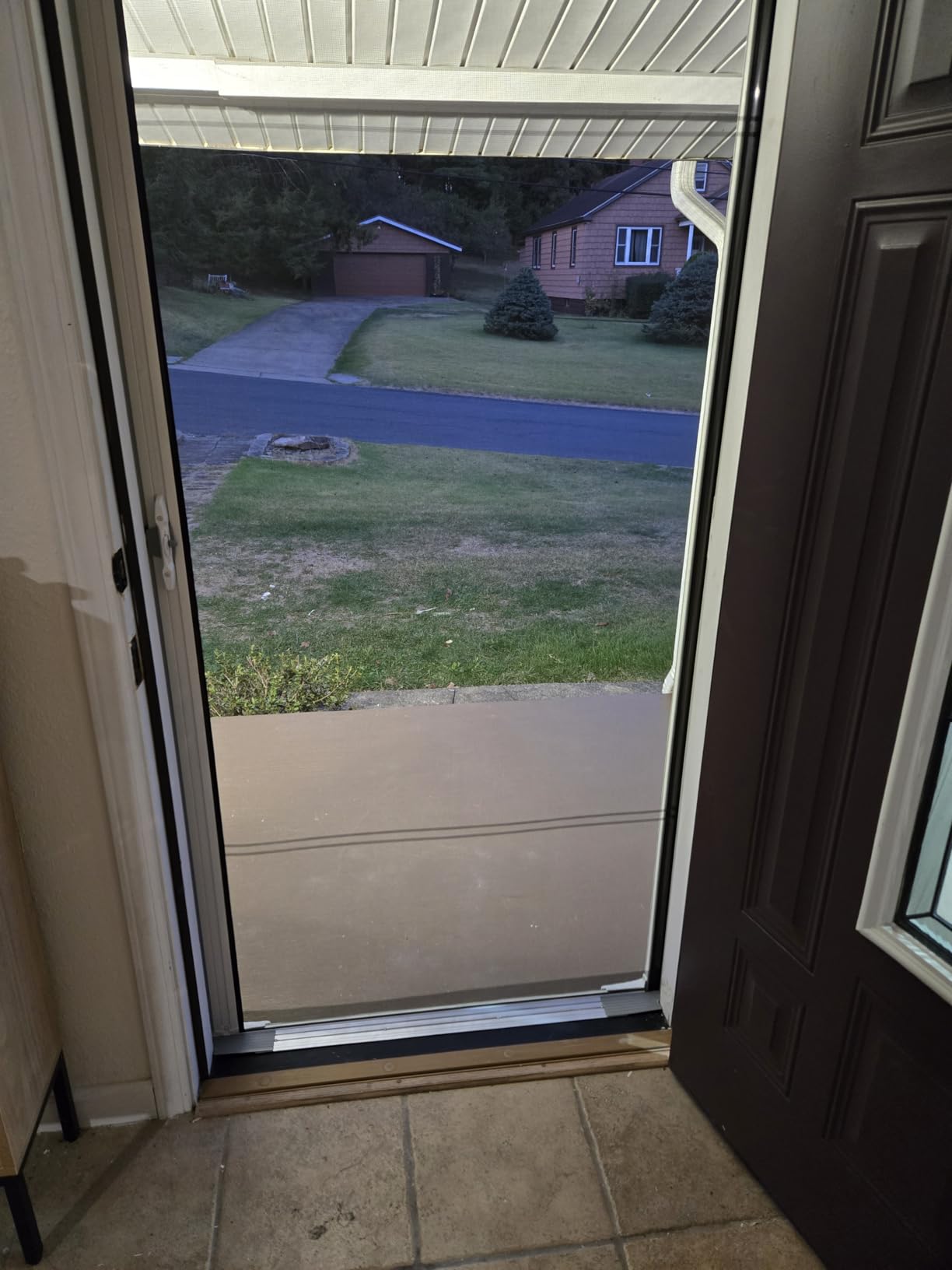 Brisa White Retractable Screen Door 80