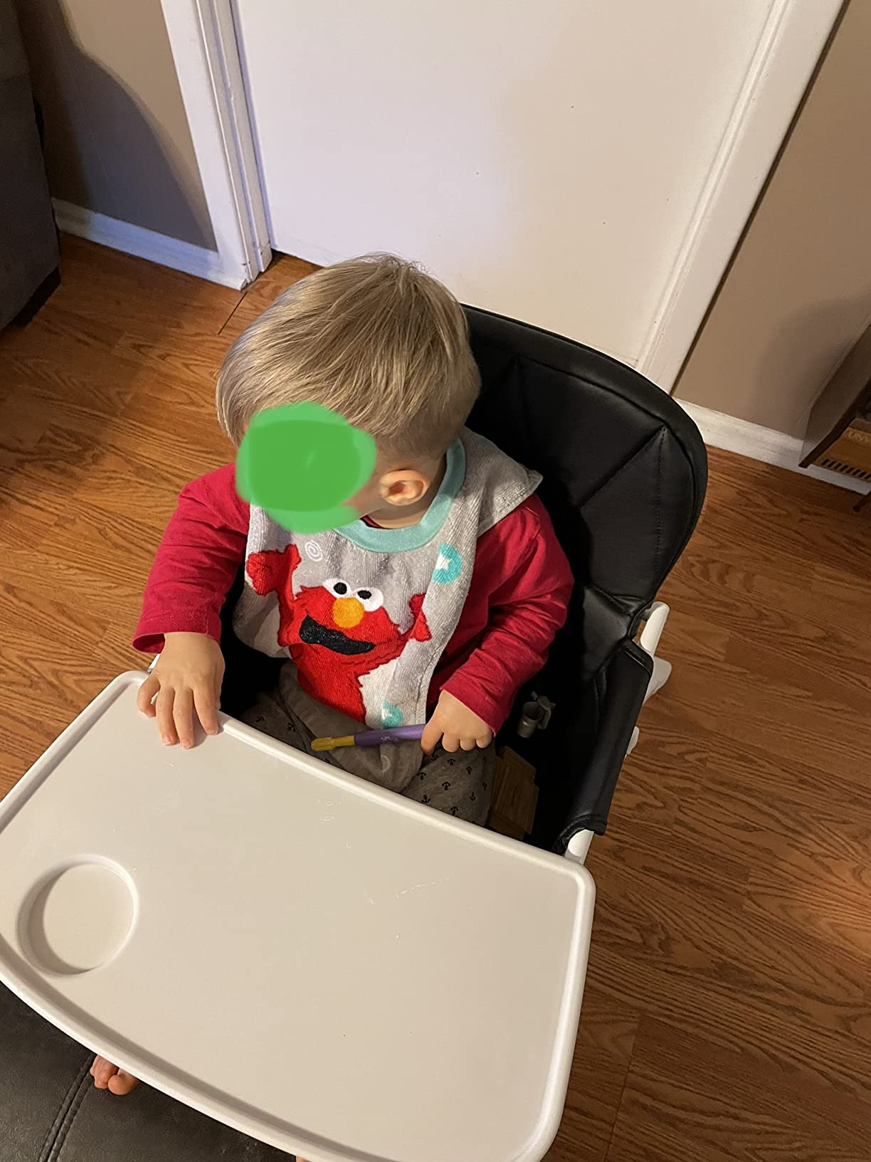 Primo PopUp Folding High Chair for Baby Age 6 to 36 Months - Taupe Folding Beach Style High Chair with Removable Dishwasher Safe Tray, 3pt Safety Harness, Leatherette Seat - Space Saving Design customer photo 1
