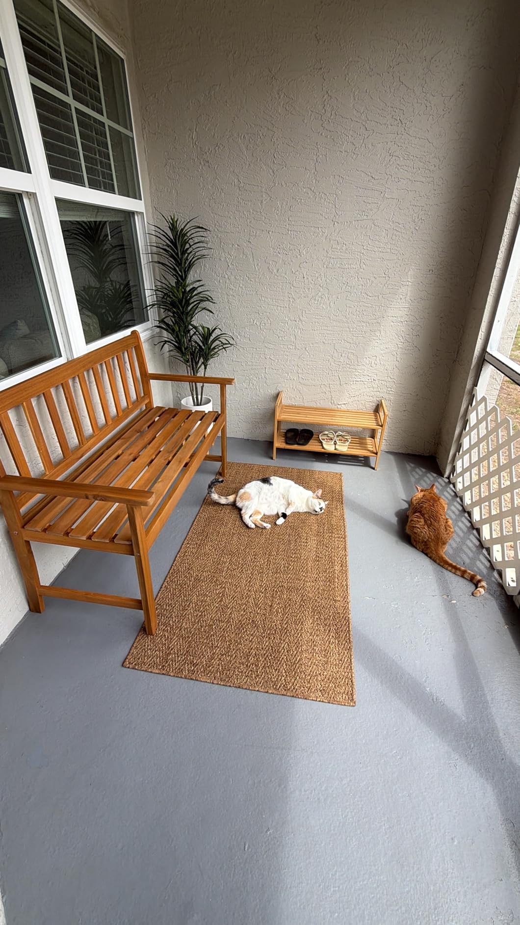 Tangkula Outdoor Wood Garden Bench, 50