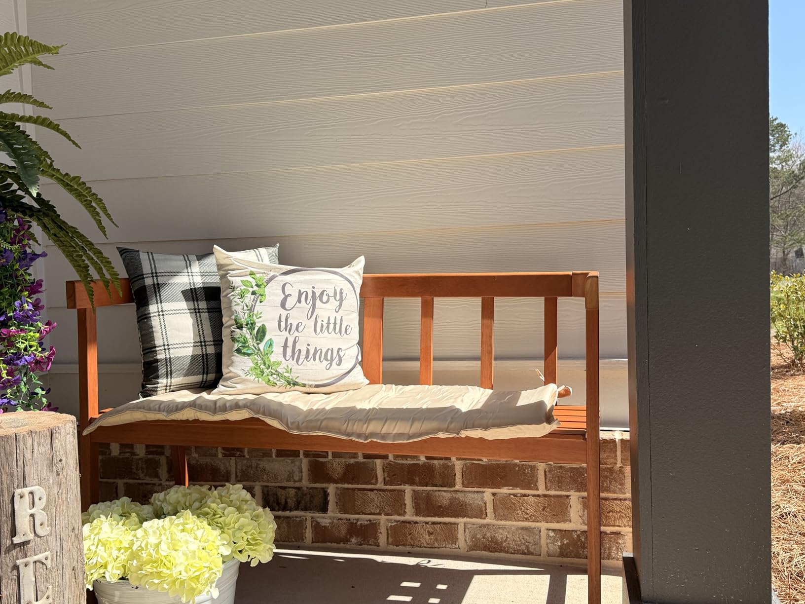 Tangkula Outdoor Wood Garden Bench, 50