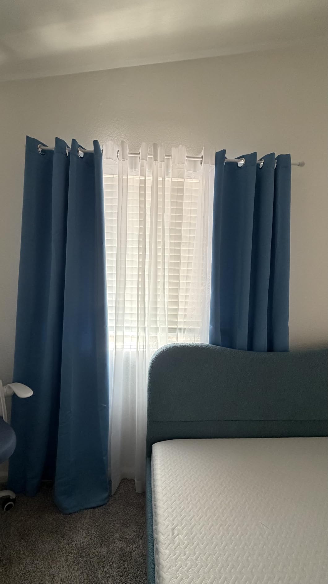 ChrisDowa Blackout Curtains for Bedroom and Living Room 63 Inches Long customer photo 1