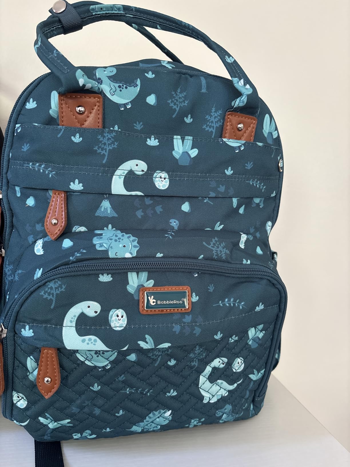 BabbleRoo Diaper Bag Backpack - Multi Function Water Resistant Diaper Bag, Travel Essentials Baby Bag with Changing Pad, Stroller Straps & Pacifier Case - Unisex, Black customer photo 1