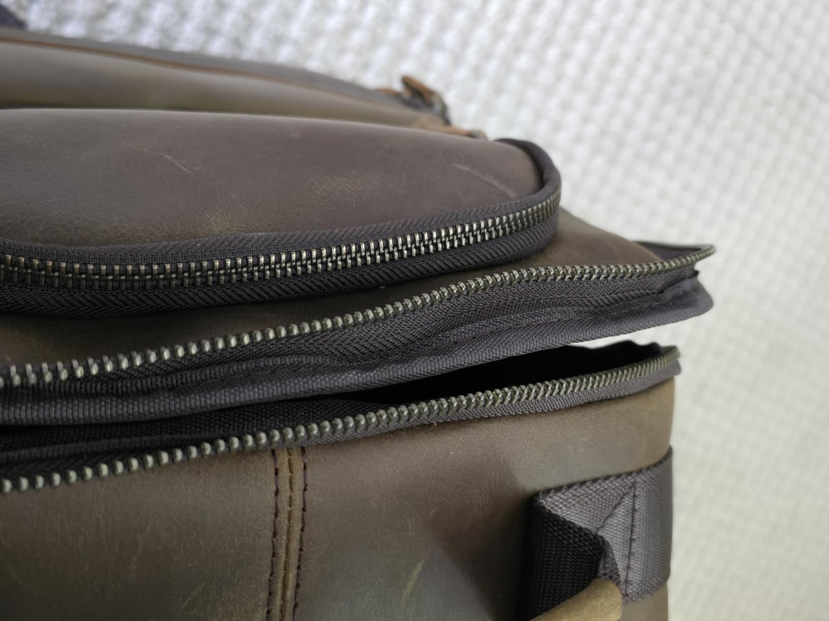 TIDING Men's Leather Backpack 14