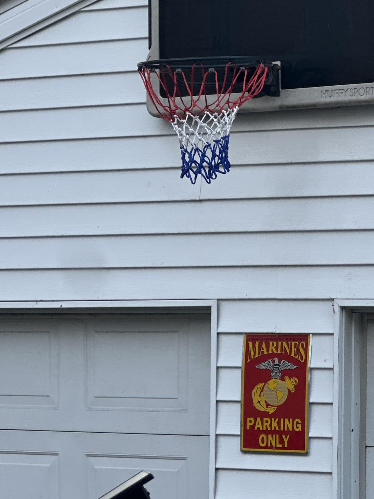 Basketball Net Replacement Heavy Duty, 2023 Professional On-Court Quality [6.88Ounce], Fits Outdoor Indoor Standard Rim, All Weather Anti Whip - 12 Loops (Red White Blue) customer photo 2