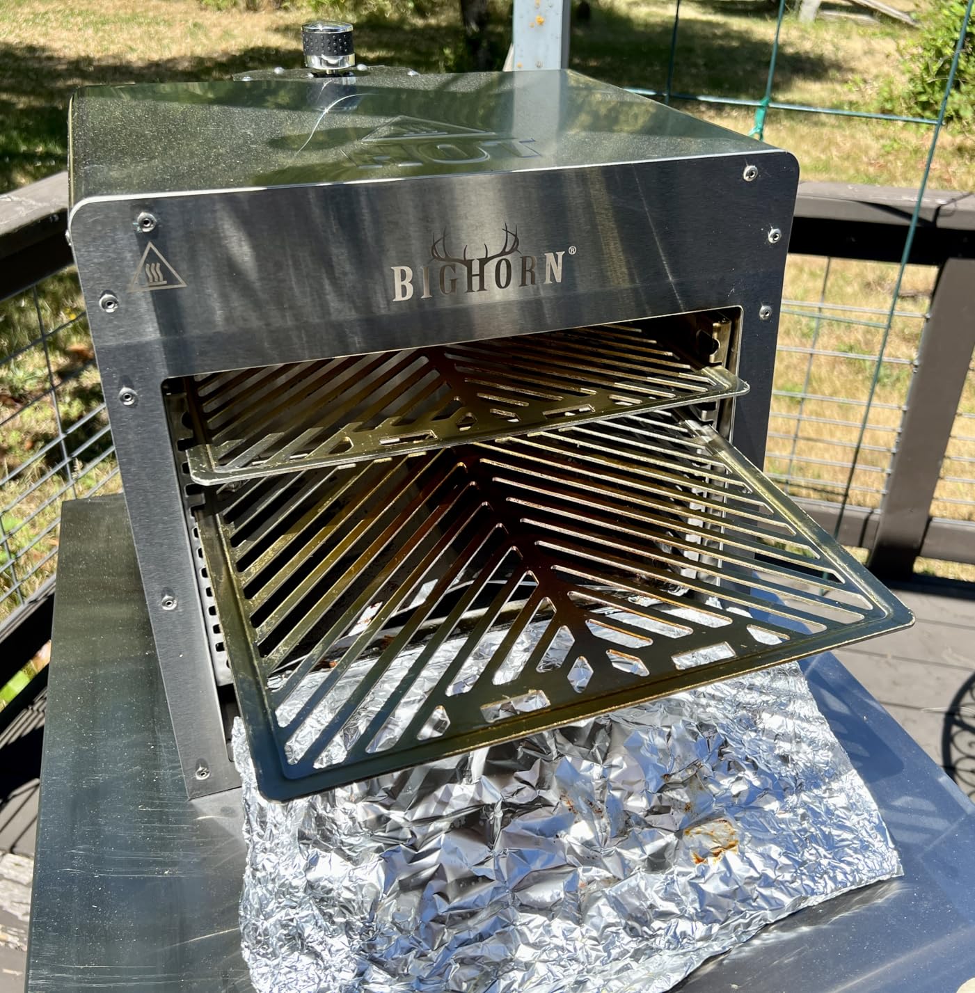 BIG HORN OUTDOORS 1500°F Infrared Propane Gas Grill - Portable Steak Broiler & Sear Station, Outdoor Salamander BBQ, Stainless Steel, 16 inch customer photo 2