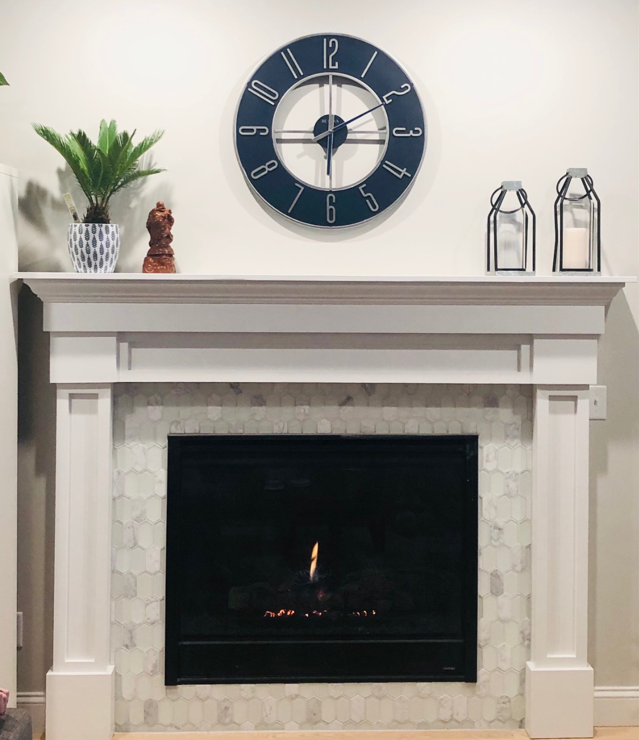 Bulova Blue Steel Oversize Wall Clock | Model C4809, 27
