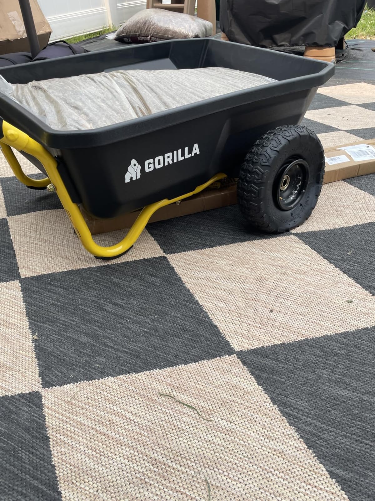 Gorilla Carts Poly Dump Cart, 2-Wheel Garden Wagon, 4 Cu Ft, 300lb Capacity customer photo 1