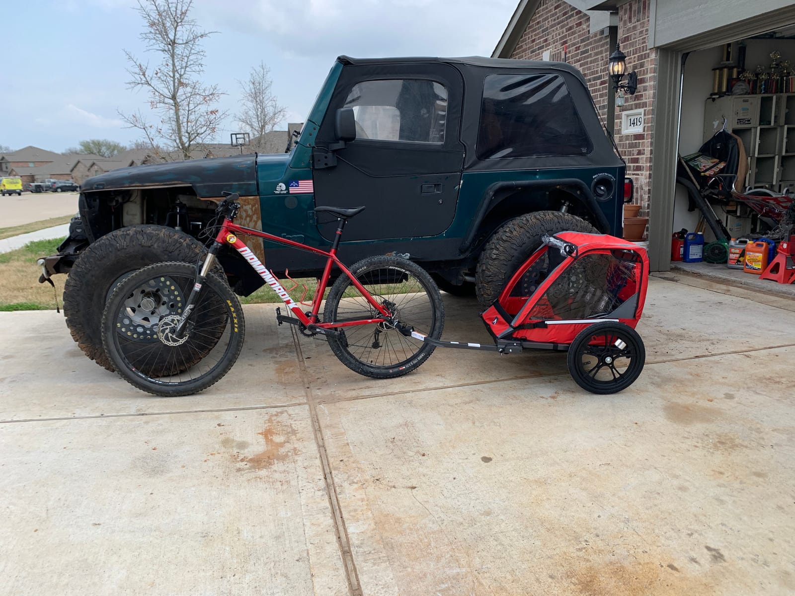 Allen Sports Hi-Viz 2-Child Bicycle Trailer, Model ET2 customer photo 2