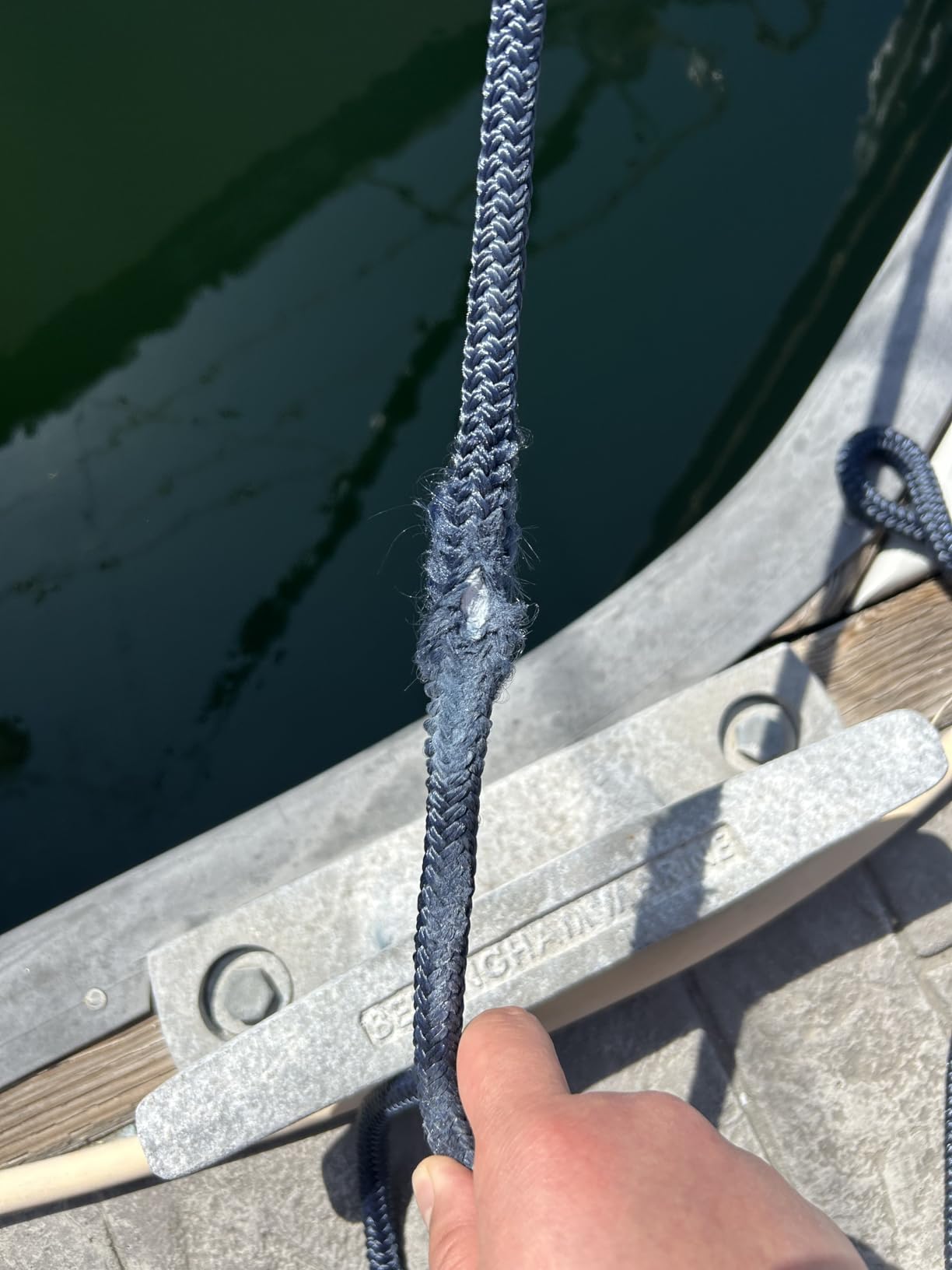 2 Pack Premium Navy Blue Dock Lines - 15' / 25'/35' with Eyelet. Double Braided Nylon Dock Line customer photo 1