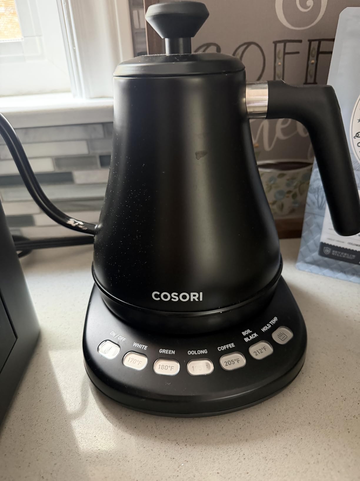Cosori Smart Gooseneck Electric Kettle, App & Temperature Control, 0.8L | No Plastic Contact with Water, App Control, 4 Presets & Custom Temp (104-212°F), 60-Min Keep Warm, Pour Over Coffee & Tea customer photo 2