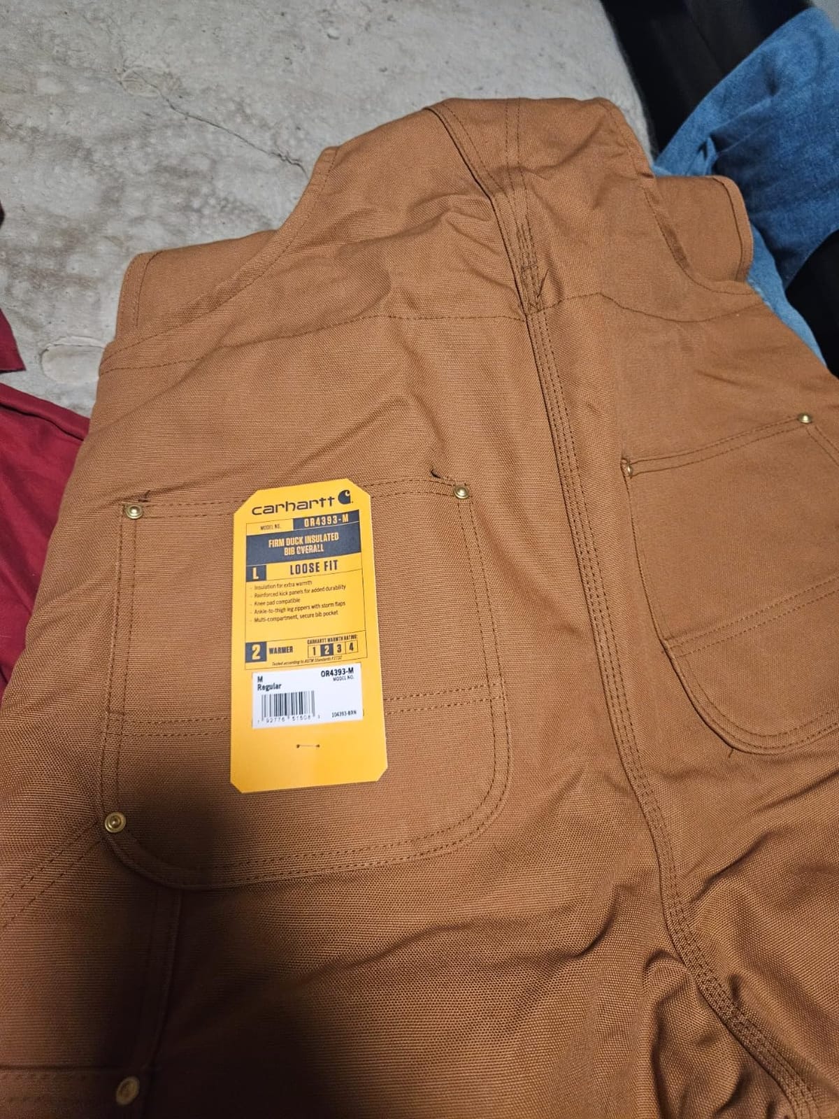 Carhartt Men's Loose Fit Firm Duck Insulated Bib Overall customer photo 1