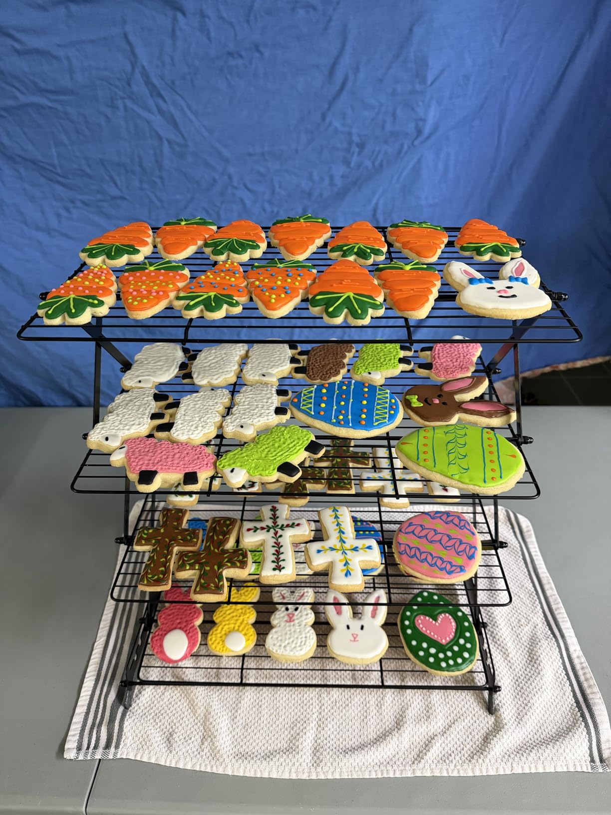 Geesta 2/3/4-Tier Upgraded Collapsible Cooling Rack with Adjustable 3 Setting Design, Stackable Roasting Cooking Drying Wire Cooling Rack for Cookies, Baking customer photo 1