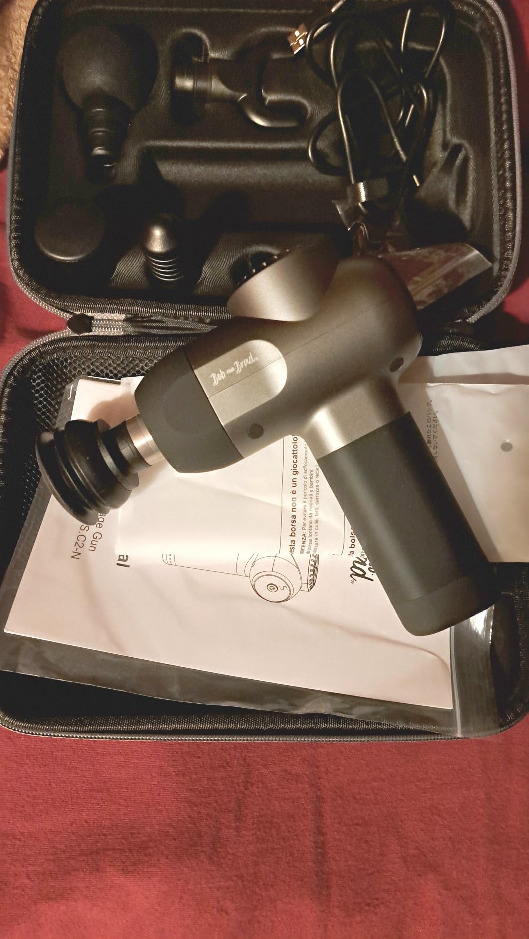 BOB AND BRAD C2 Massage Gun, FSA Eligible & HSA Approved Deep Tissue Percussion Massager Gun, Muscle Massager with 5 Speeds and 5 Heads, Electric Back Massagers for Professional Athletes Home Gym customer photo 2