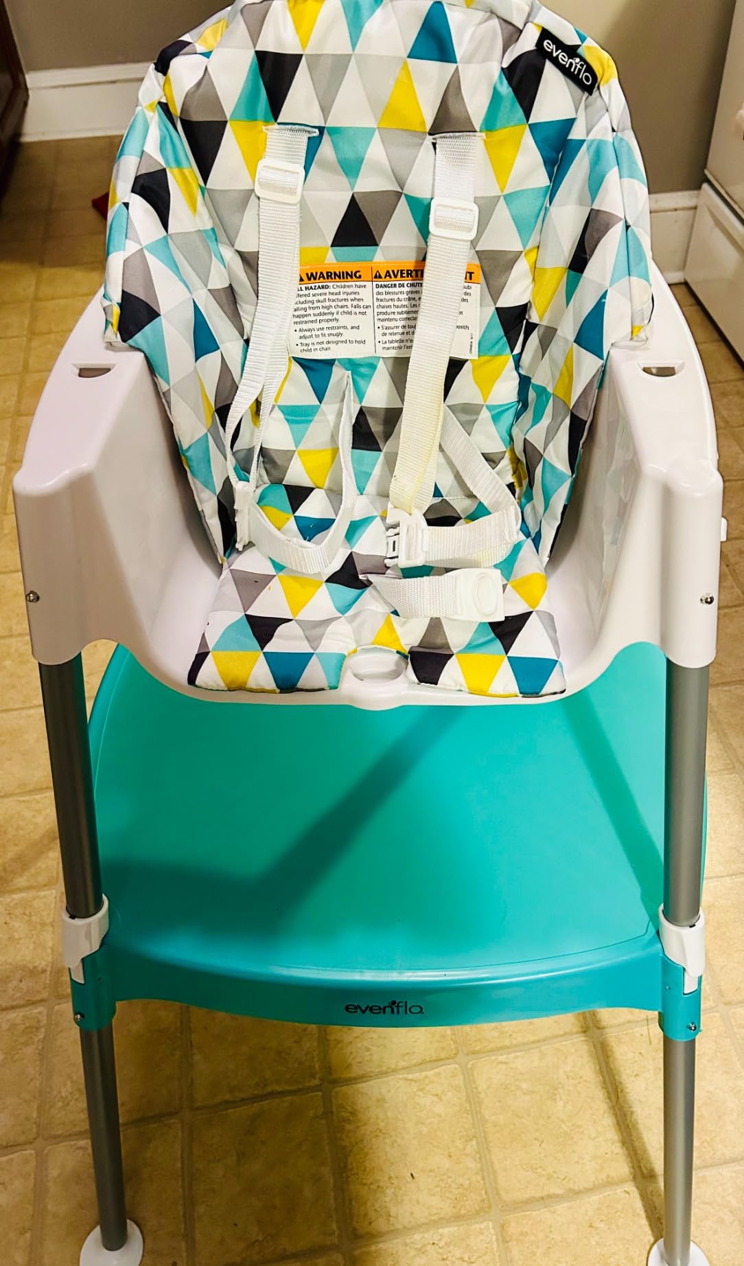 Evenflo Eat and Grow 4-in-1 Convertible High Chair (Prism Triangles) customer photo 1